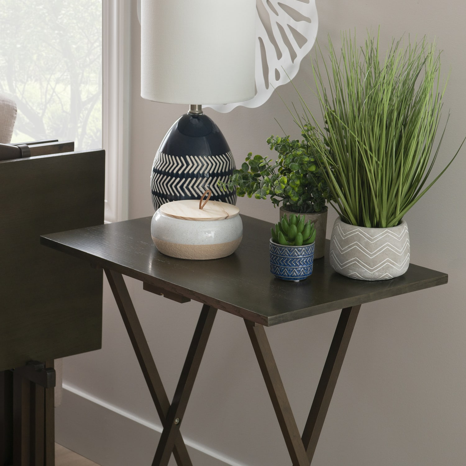 Powell Ardai 5-Piece Tray Table Set, Gray - Image 6