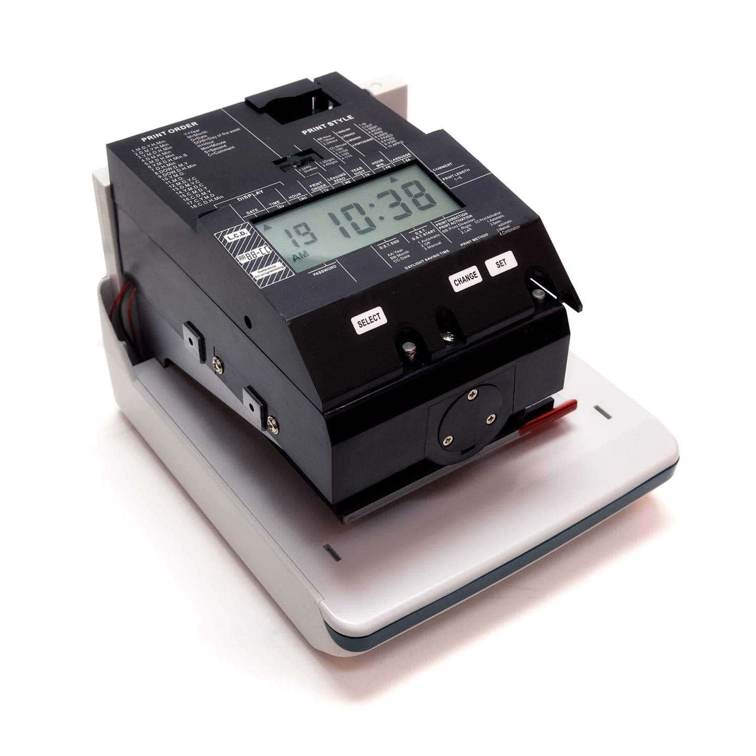 uPunch Digital Time Clock And Date Stamp Bundle, Unlimited Employees, 8inH x 6-13/16inW x 6inW, Black - Image 6