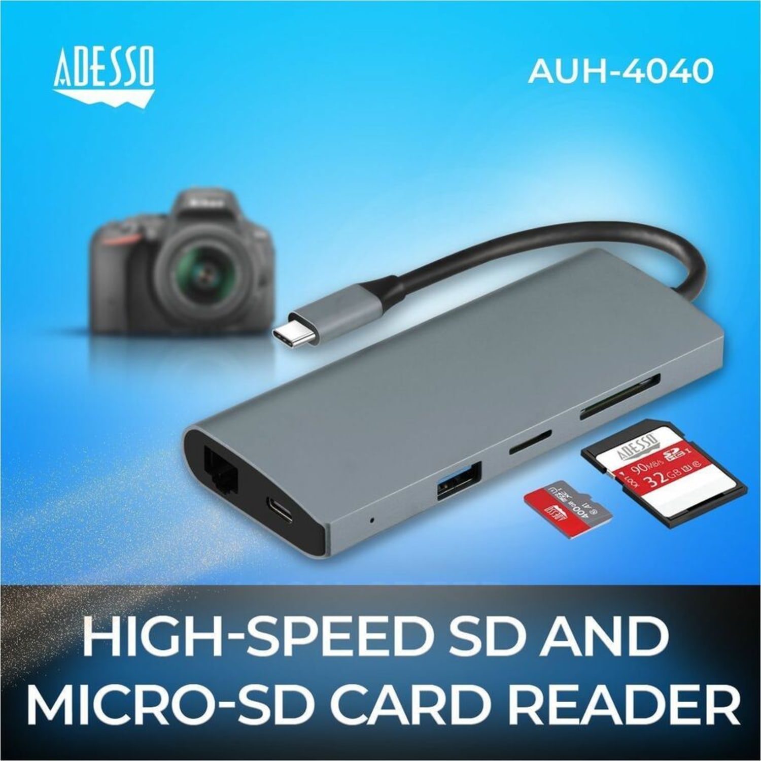 Adesso 9-in-1 USB-C Multi-Port Docking Station - Image 3