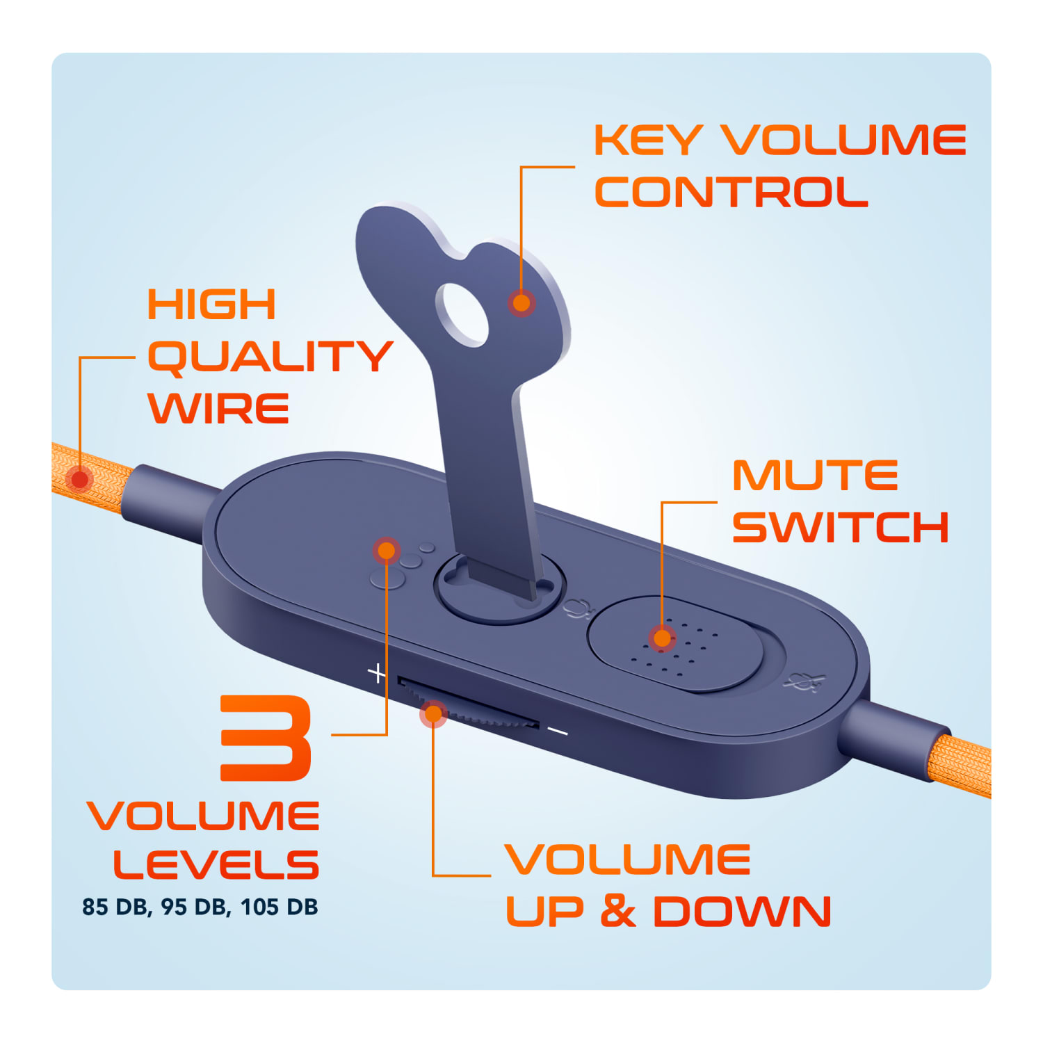 Delton Ascent Kids Wired Headsets, Blue, Total Qty 20 - Image 4