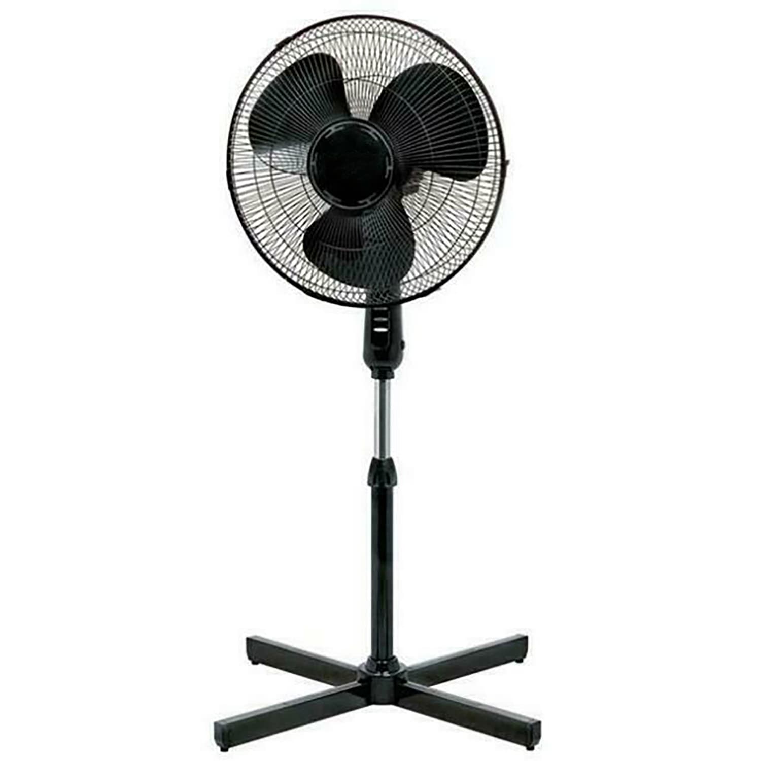 Optimus 16in Adjustable Oscillating Stand Fan, Black - Image 3