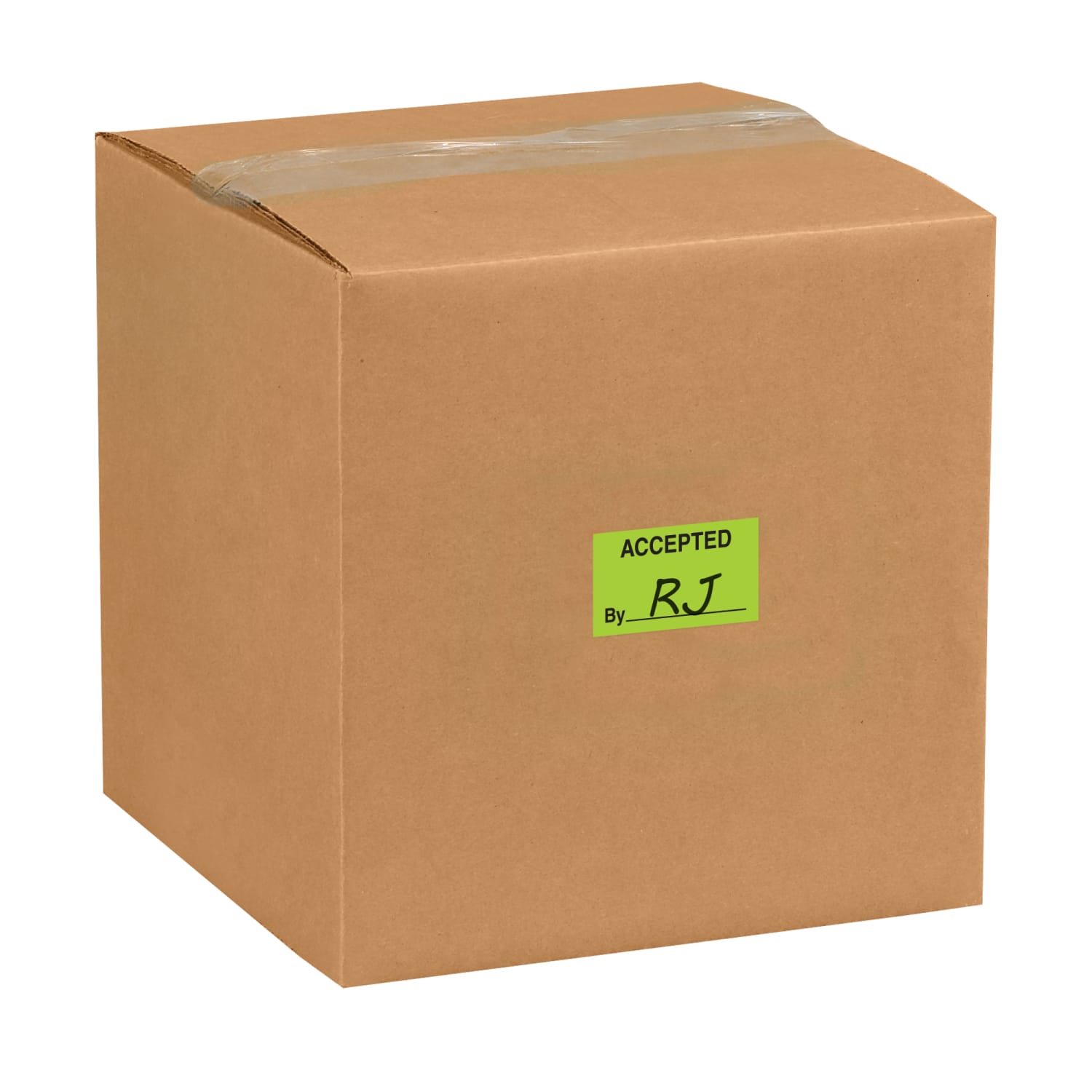 Tape Logic Preprinted Special Handling Labels, DL1179, Accepted By, Rectangle, 1 1/4in x 2in, Fluorescent Green, Roll Of 500 - Image 3