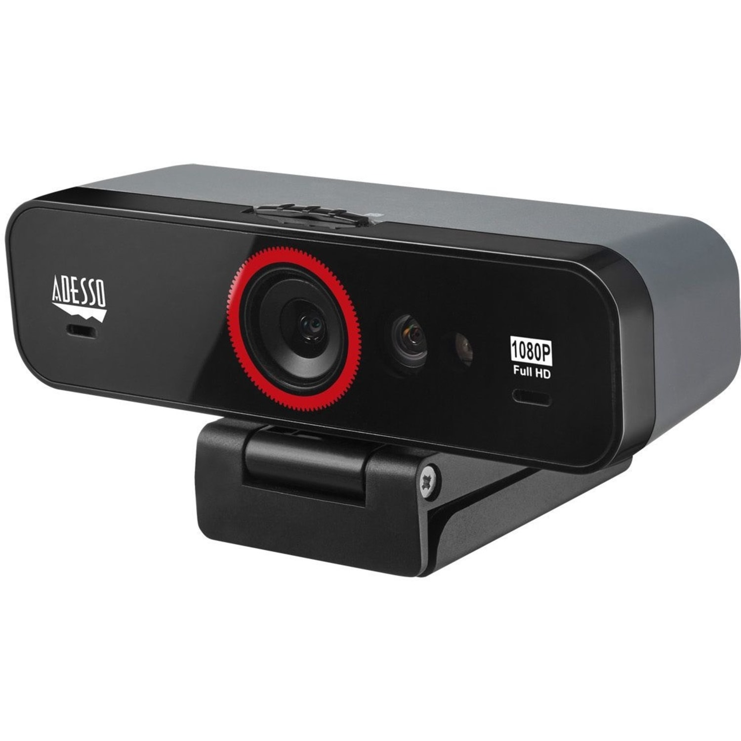 Adesso CyberTrack F1 Webcam - Window Hello Certified - 2.1 Megapixel - 30 fps - USB 2.0 - 1 Each - 1920 x 1080 Video - CMOS Sensor - Fixed Focus - 120 deg. Angle - Microphone - Window Hello Certified - Monitor, Notebook, TV - Windows 10 - Image 5