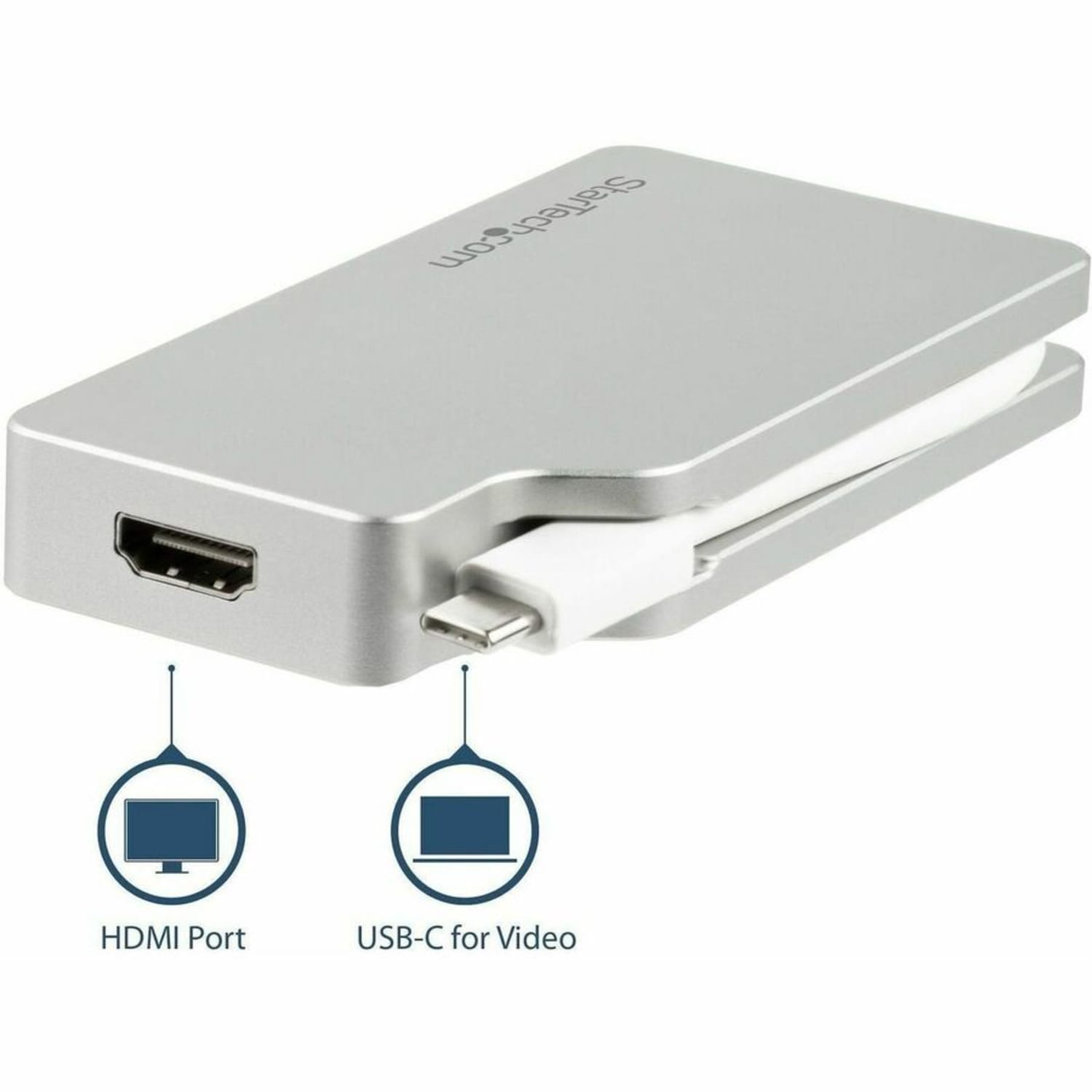 StarTech.com USB-C Multiport Adapter With Aluminum Housing, 0.6in x 2.2in x 4.1in, 4E8893 - Image 4