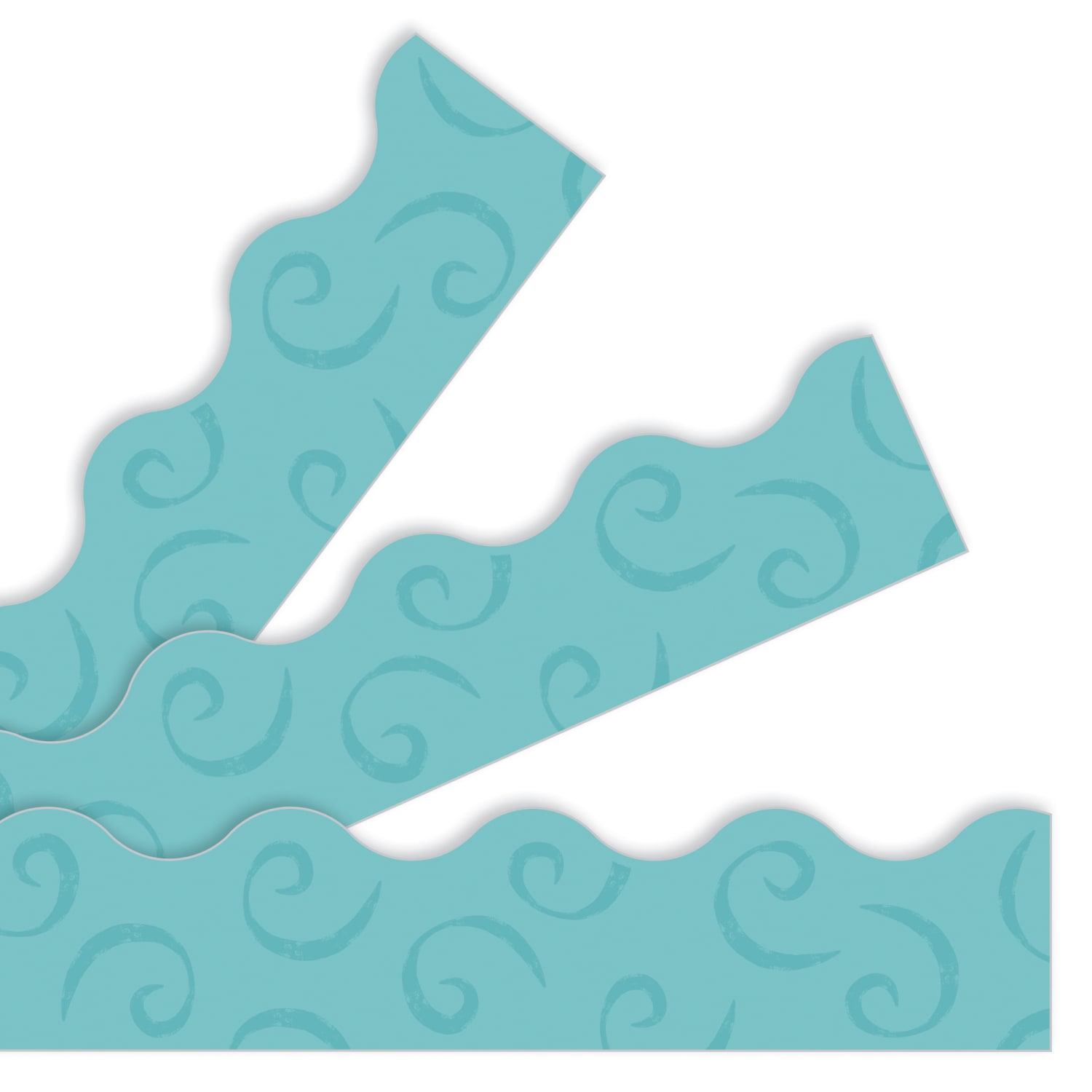 Trend Terrific Trimmers Packs, 39' x 2-1/4in, Teal Swirls, Set Of 6 Packs - Image 5