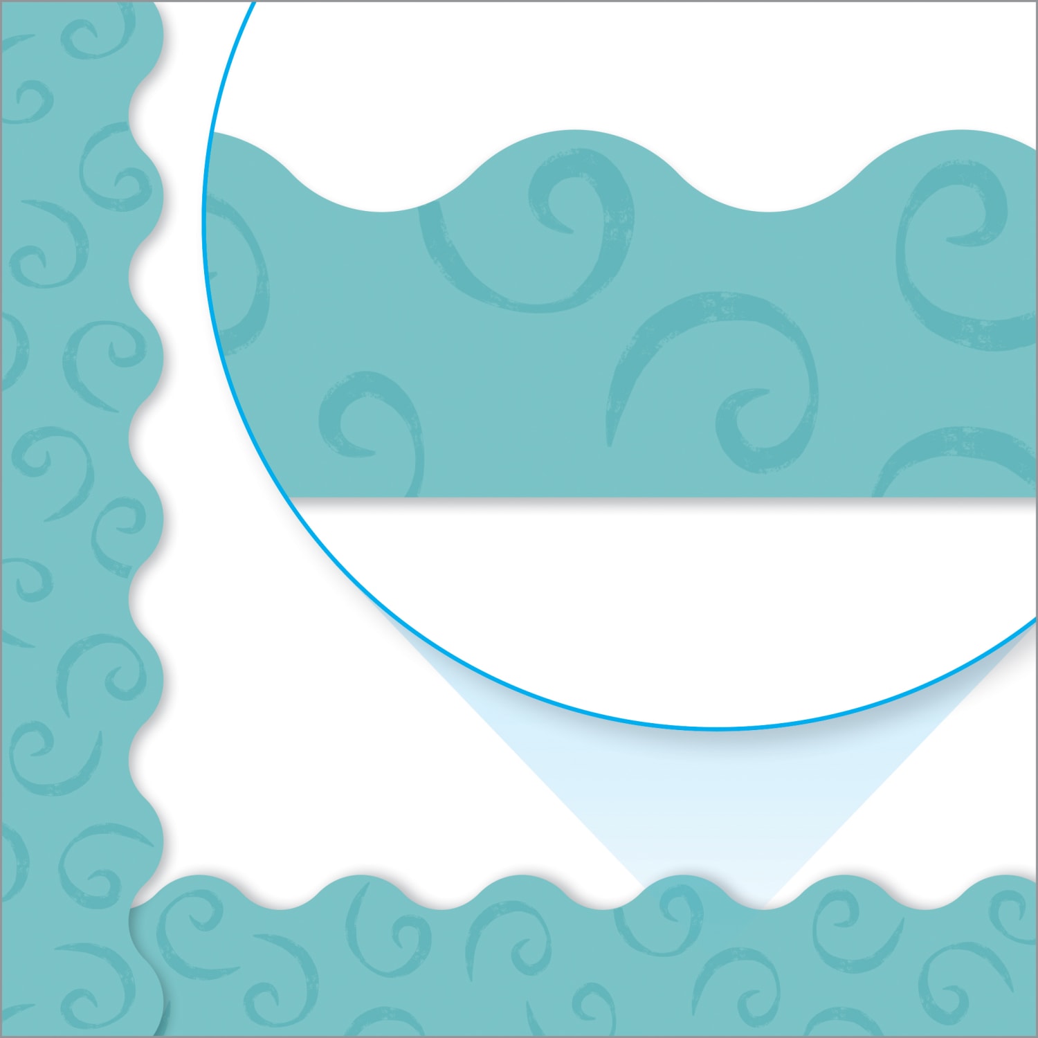 Trend Terrific Trimmers Packs, 39' x 2-1/4in, Teal Swirls, Set Of 6 Packs - Image 6