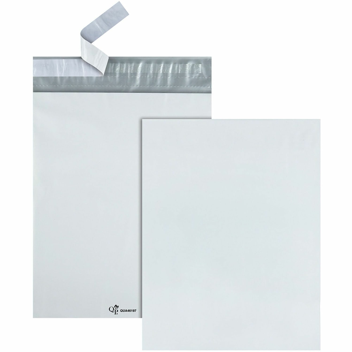 Quality Park Redi-Strip Poly Envelopes, 10in x 13in, Self-Adhesive, White, Box Of 100