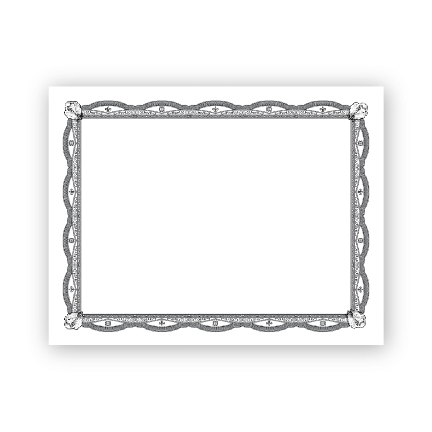 Geographics Heavyweight Foil Certificates, 8-1/2in x 11in, Silver, Pack Of 15 - Image 3