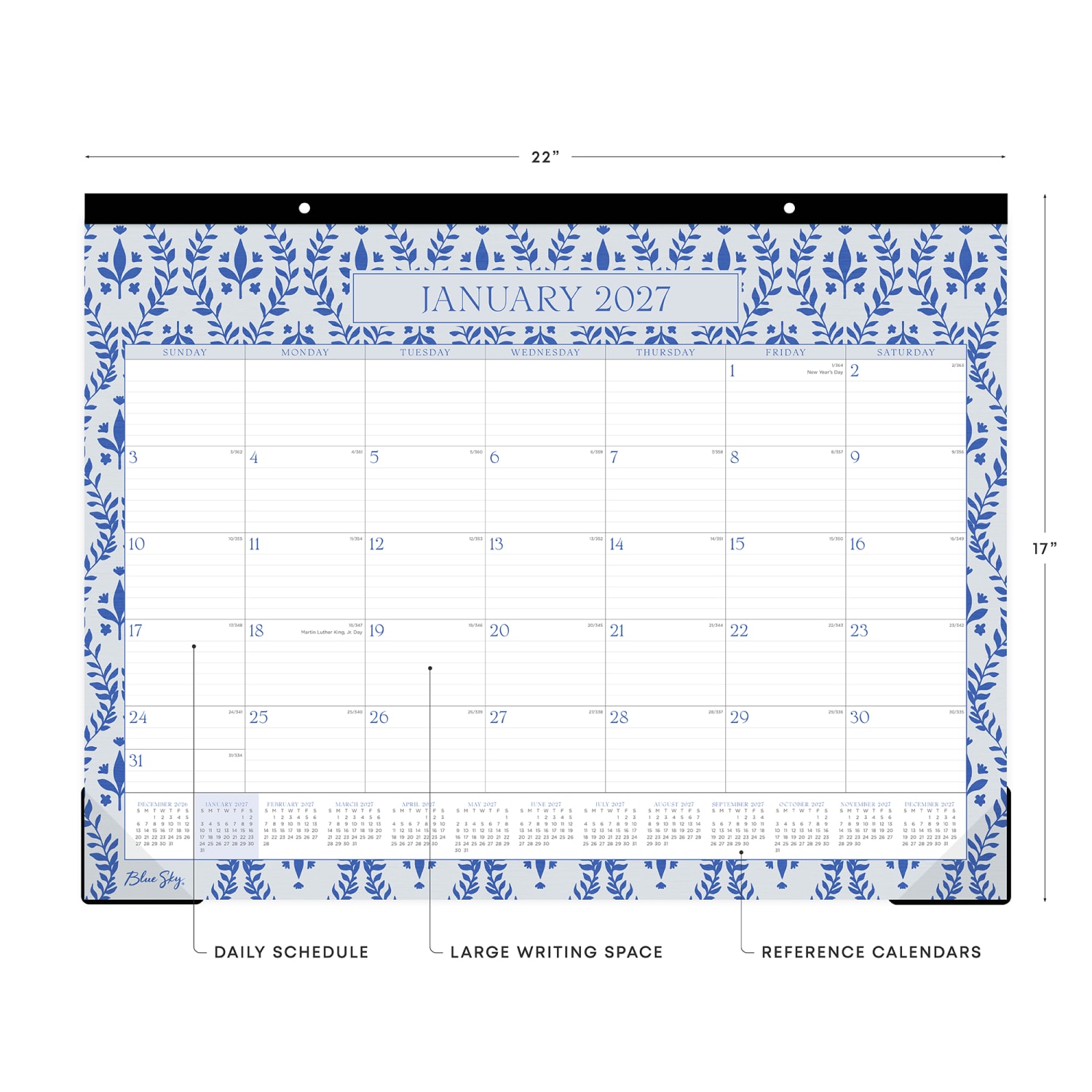 2027 Baritza Monthly Desk Pad Calendar 22x17 - Image 4