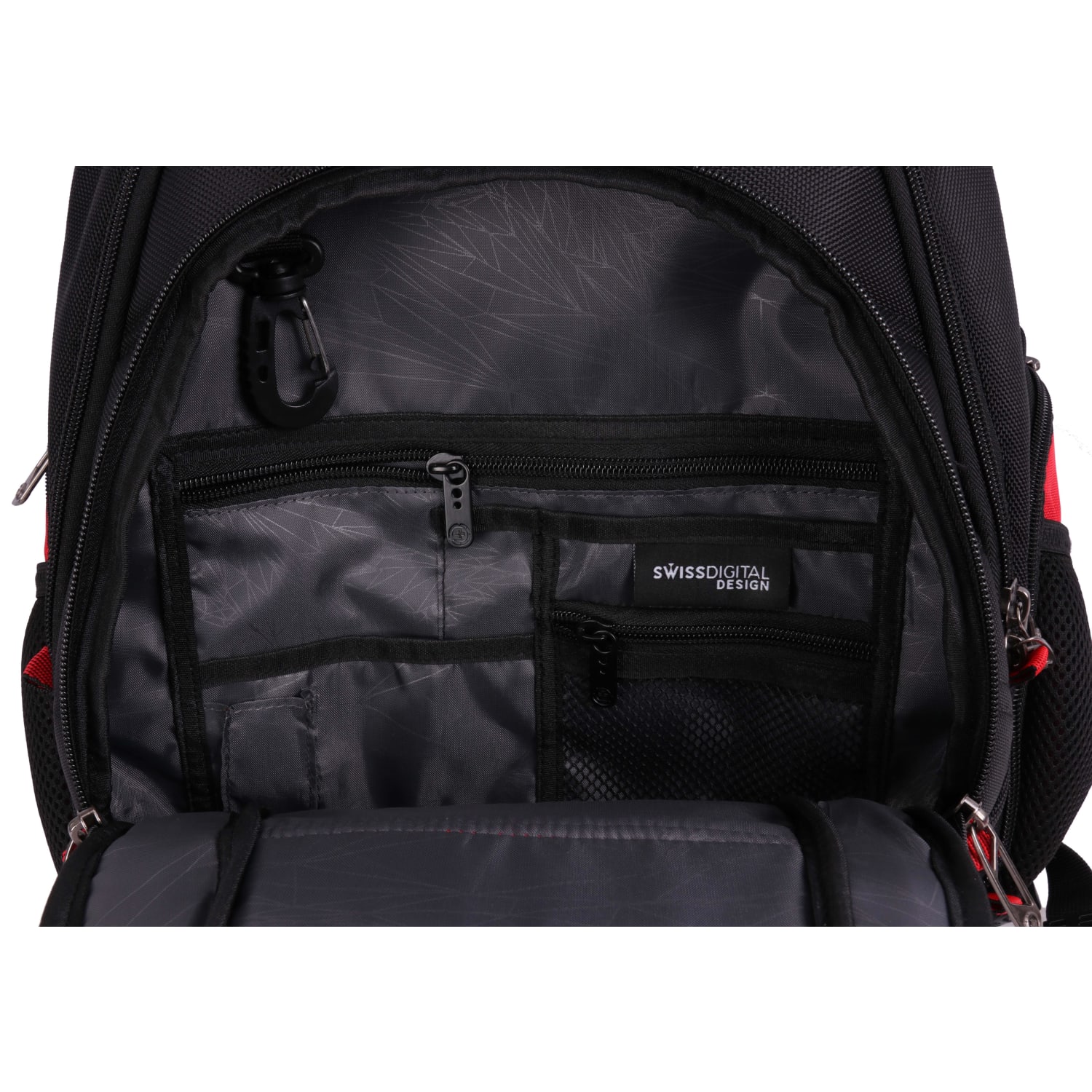SwissDigital Circuit Antibacterial Business Backpack With 16.1in Laptop Pocket, Black - Image 5