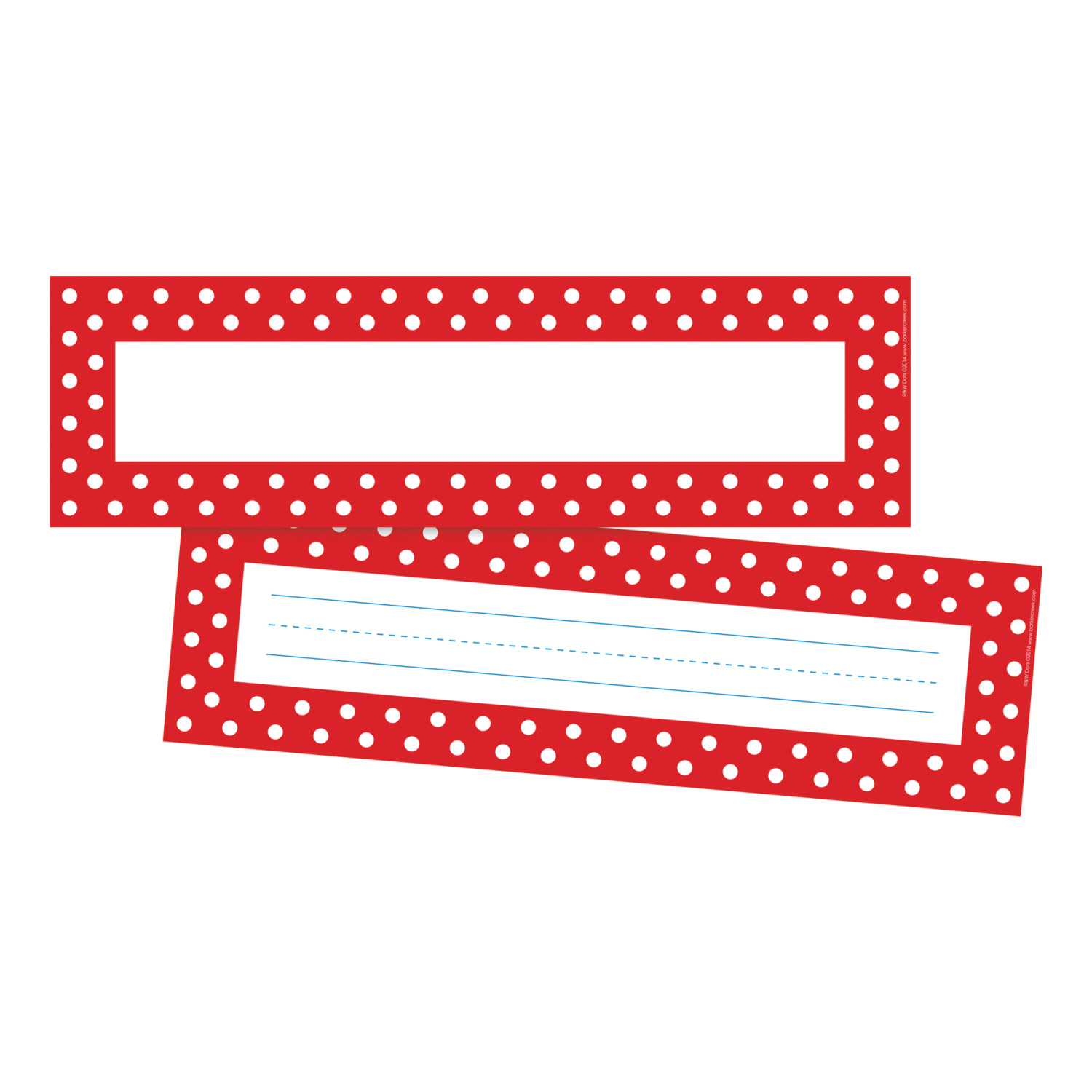 Barker Creek Double-Sided Name Plates, 12in x 3-1/2in, Dots, Pack Of 36 Plates, Set Of 2 Packs - Image 3