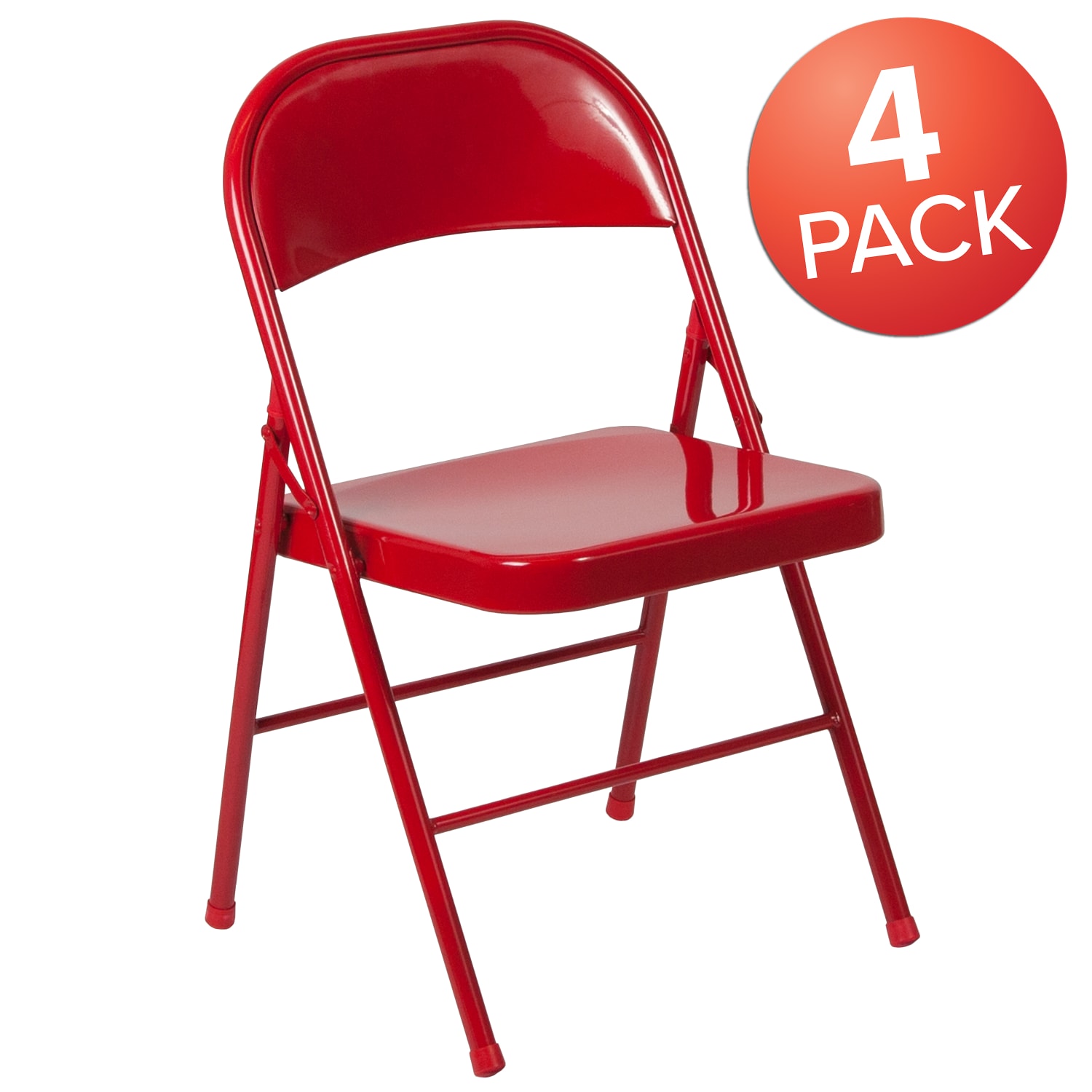 Flash Furniture HERCULES Series DoubleBraced Metal Folding Chairs Red Set Of 4 Chairs PopularChairscom Flash Furniture HERCULES Series Double Braced Metal Folding Chairs Red Set Of 4 Chairs PopularChairscom
