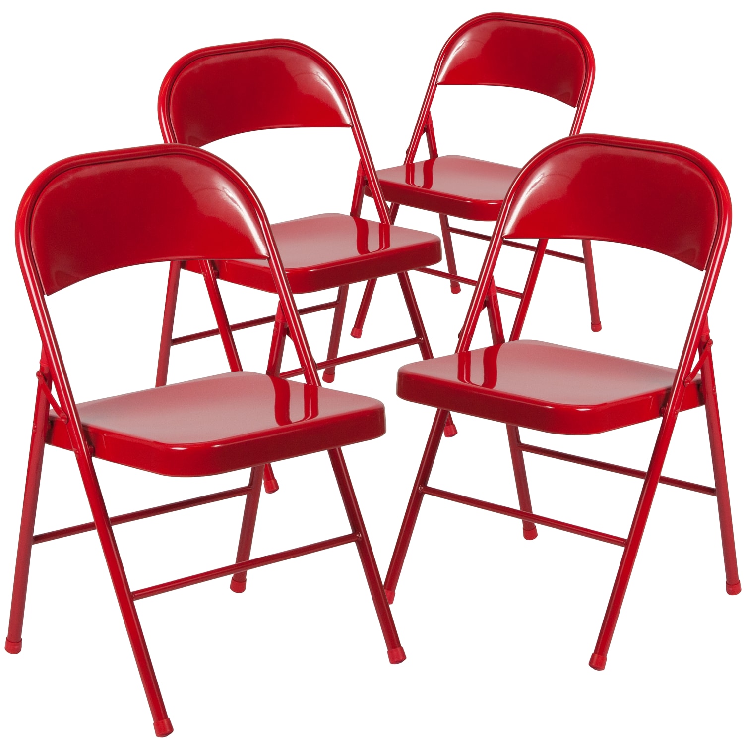 Flash Furniture HERCULES Series DoubleBraced Metal Folding Chairs Red Set Of 4 Chairs PopularChairscom Flash Furniture HERCULES Series Double Braced Metal Folding Chairs Red Set Of 4 Chairs PopularChairscom
