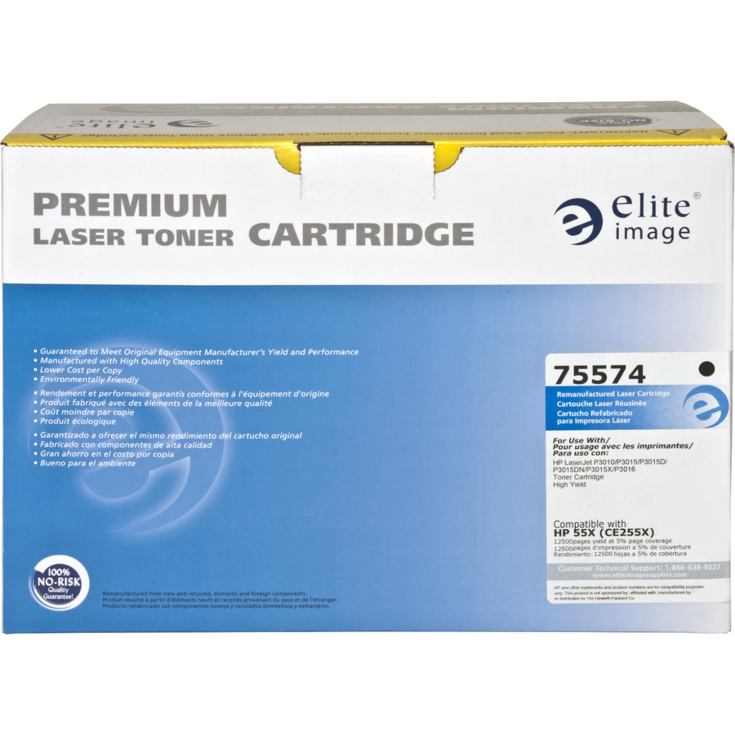 Elite Image Remanufactured Black High Yield Toner Cartridge Replacement For HP 55X, CE255X - Image 6