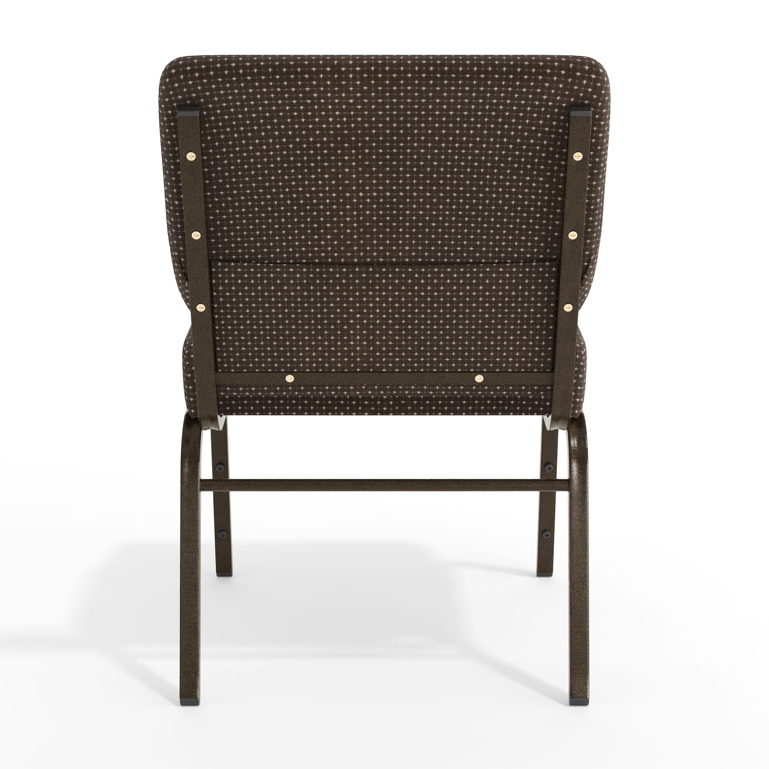 Flash Furniture HERCULES Series 21inW Stackable Church Chair, Brown/Goldvein - Image 9