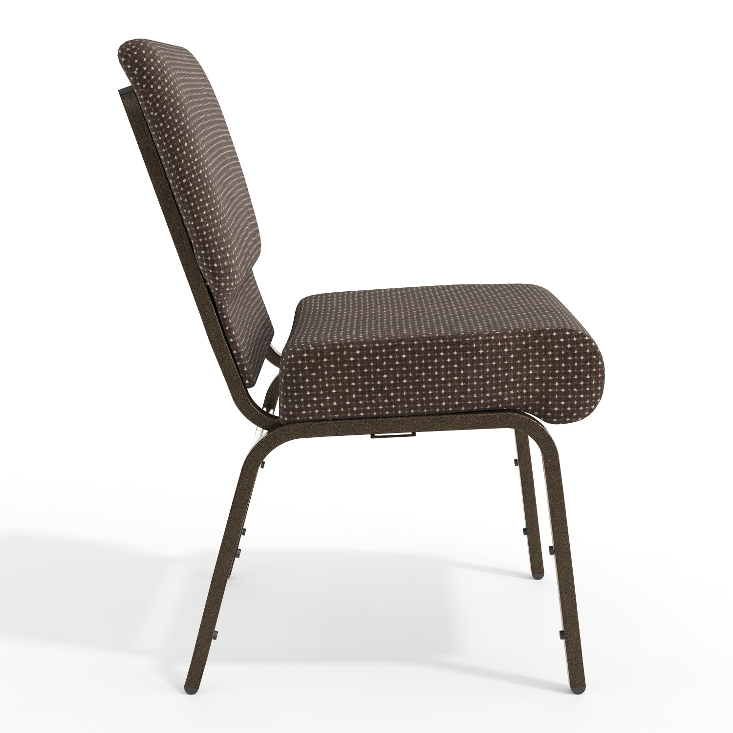 Flash Furniture HERCULES Series 21inW Stackable Church Chair, Brown/Goldvein - Image 10
