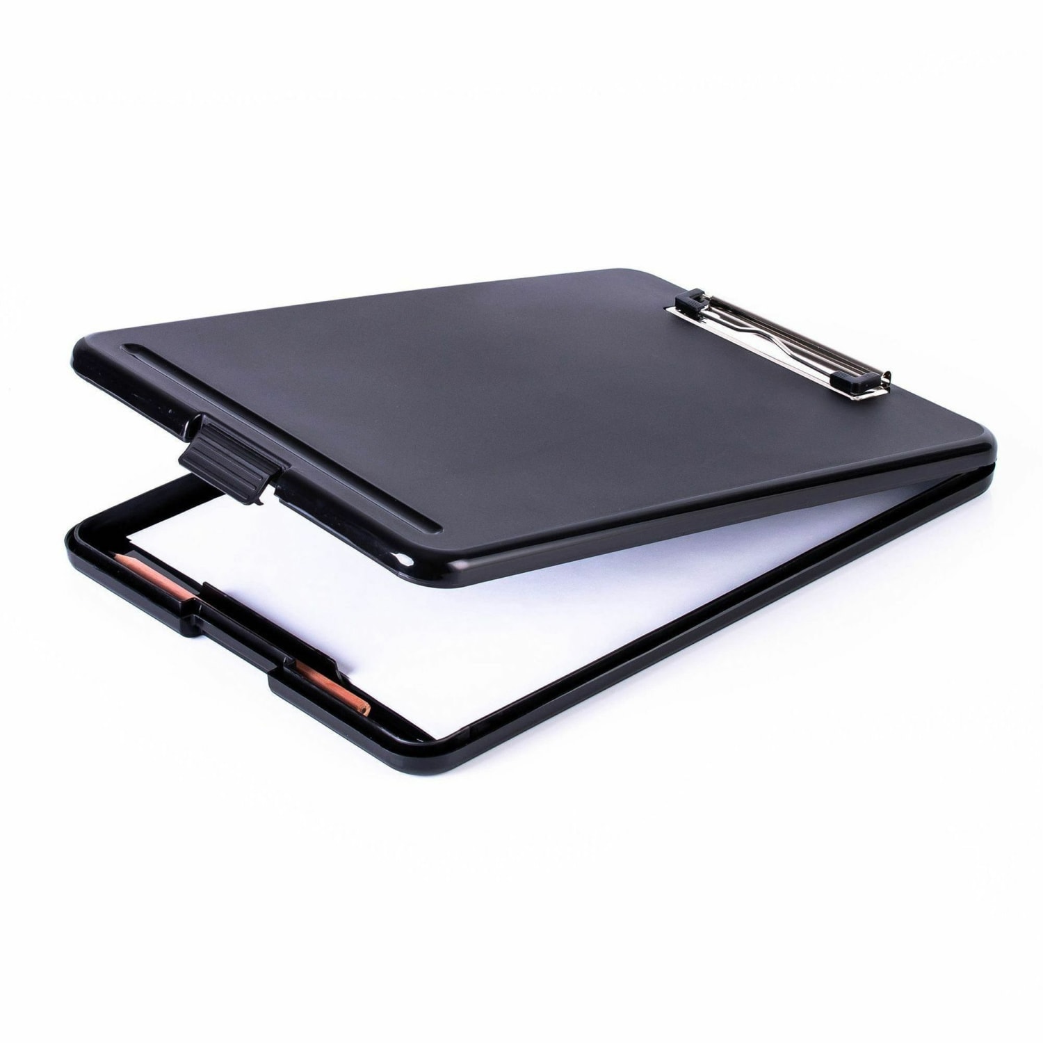 Business Source Storage Clipboard - 8 1/2in x 11in Sheet Size - Plastic - Black - 1 Each - Image 4