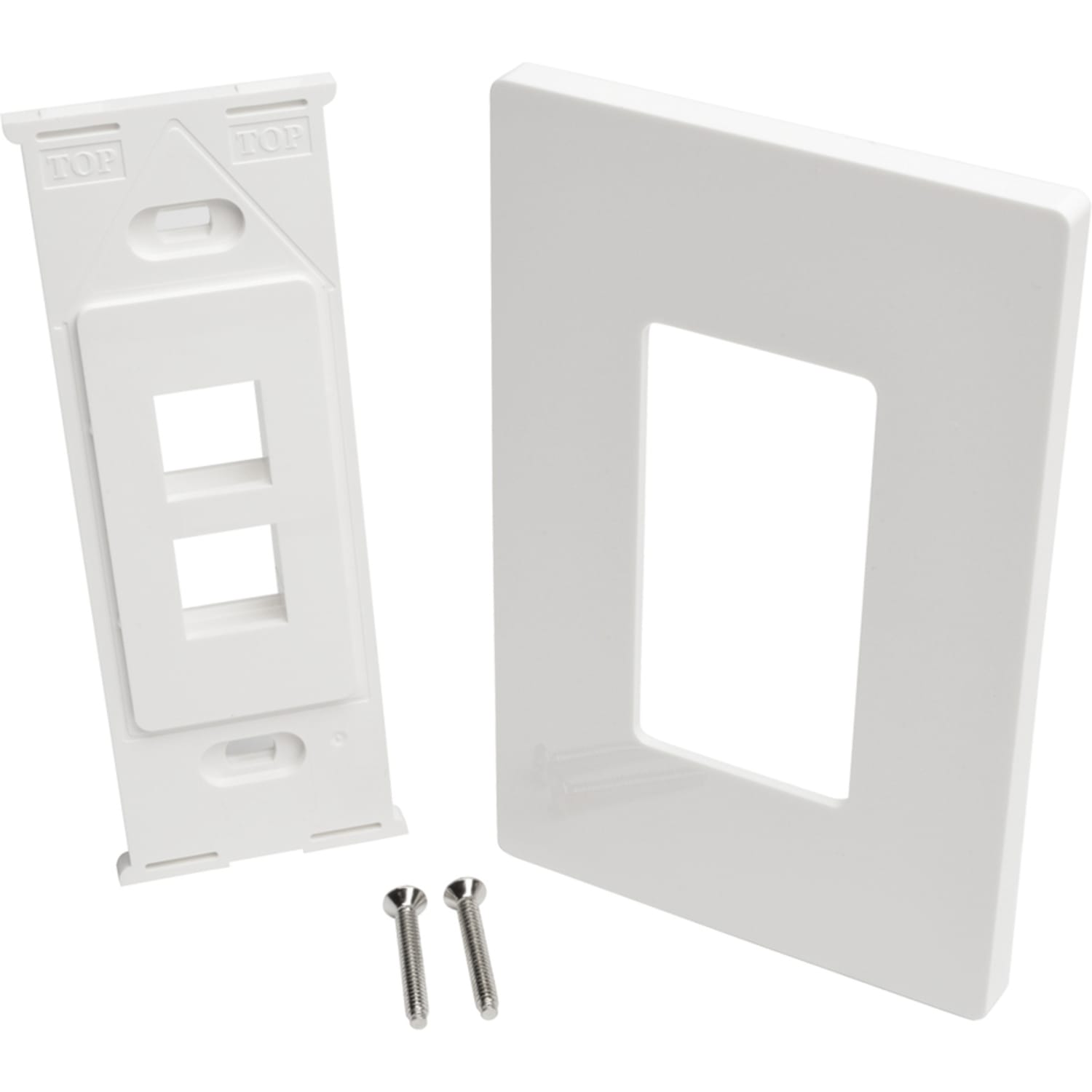 Eaton Tripp Lite Series Single-Gang 2-Port Wall Plate Keystone Cat5/Cat6 USB HDMI Dport RCA - Faceplate - white - 1-gang - 2 ports - TAA Compliant - Image 5