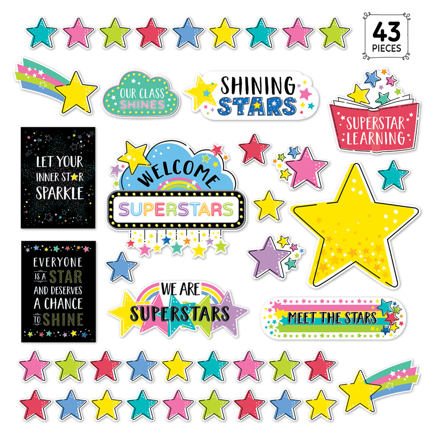 Creative Teaching Press Shine Bright Bulletin Board Set, 43 Pieces - Image 3