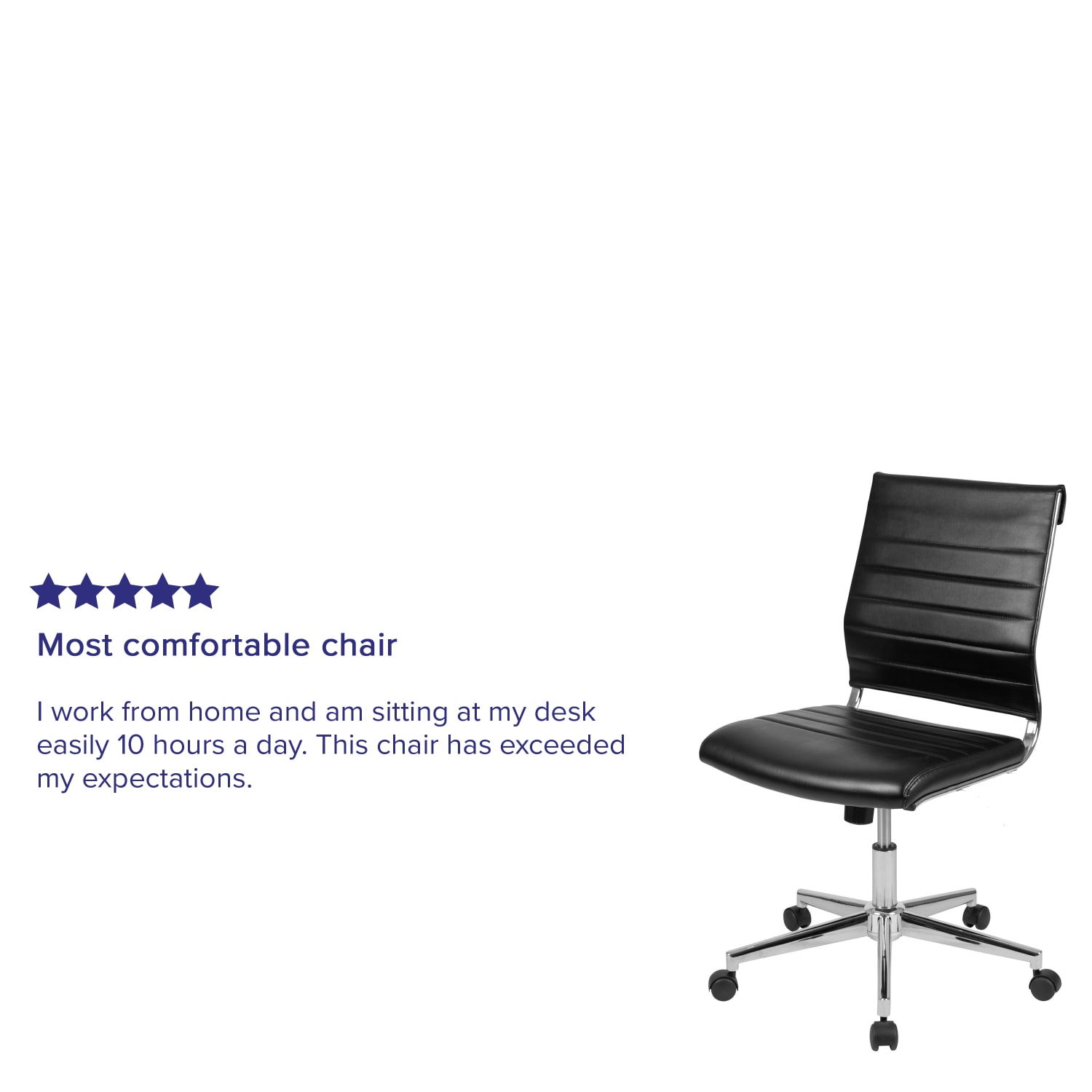 Flash Furniture LeatherSoft Faux Leather Mid Back Executive Office Chair Black PopularChairscom