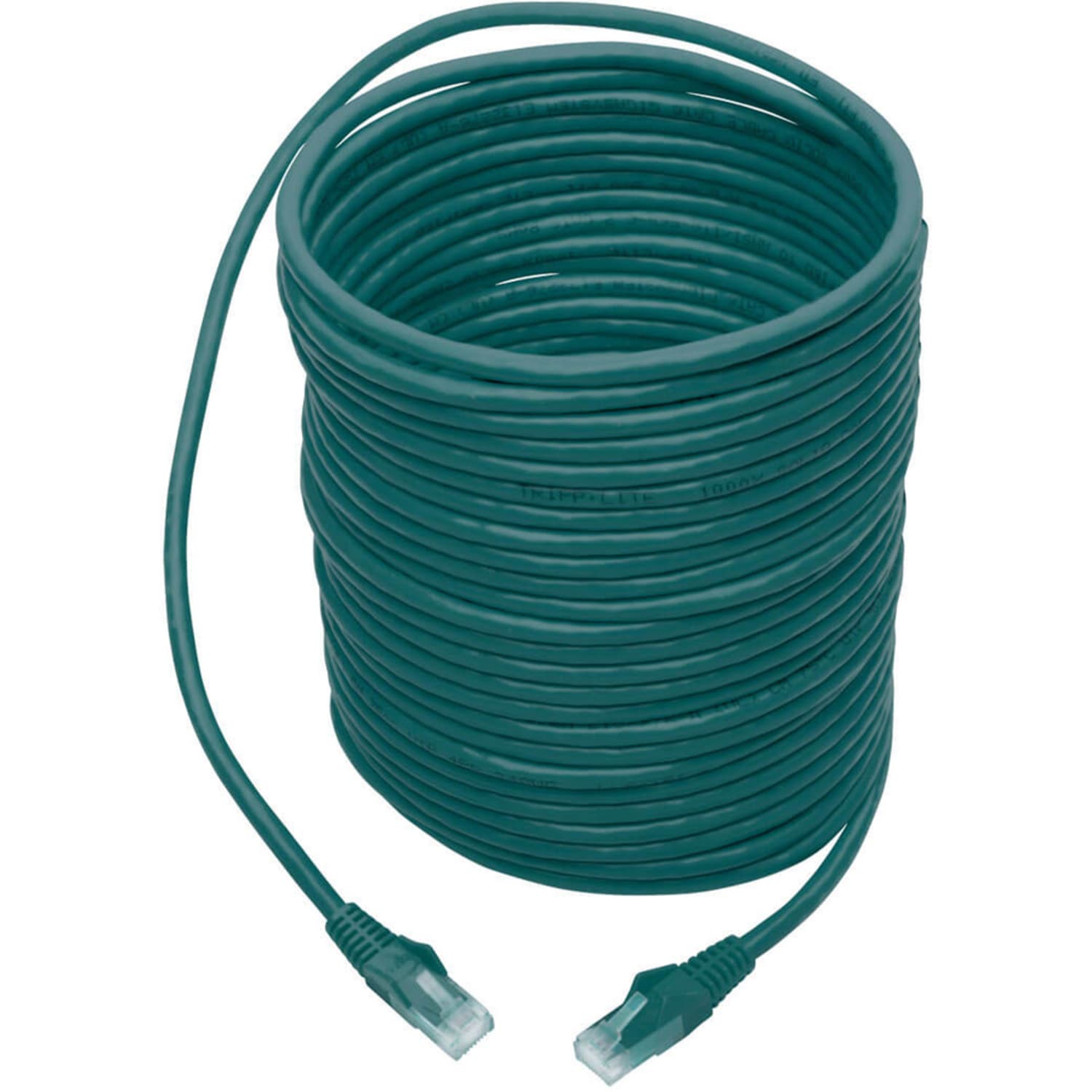 Tripp Lite Cat6 GbE Gigabit Ethernet Snagless Molded Patch Cable UTP Green RJ45 M/M 35ft 35ft - 1x R - N201035GN - Image 3
