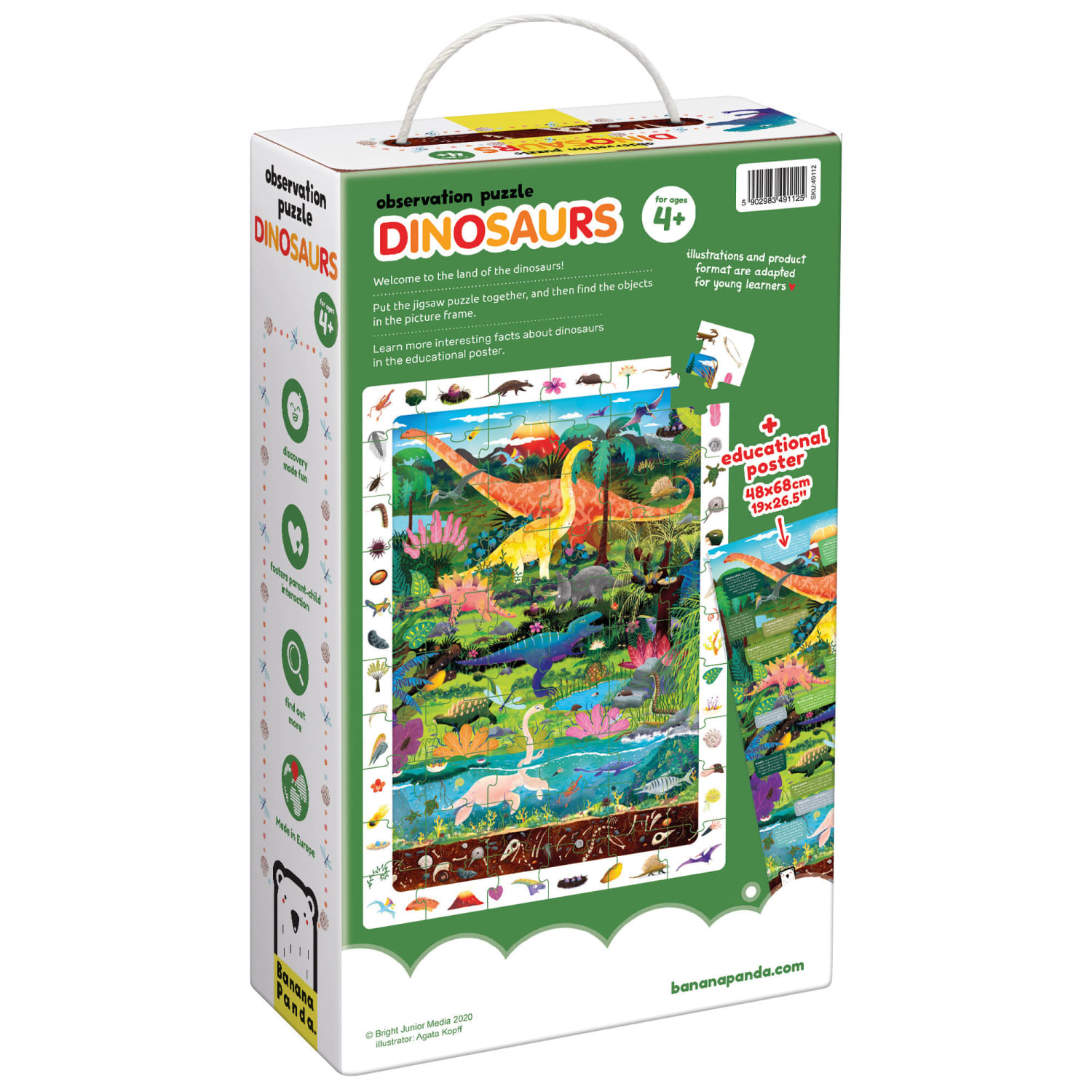 Banana Panda Observation Puzzle, Dinosaurs, Age 4+ - Image 4