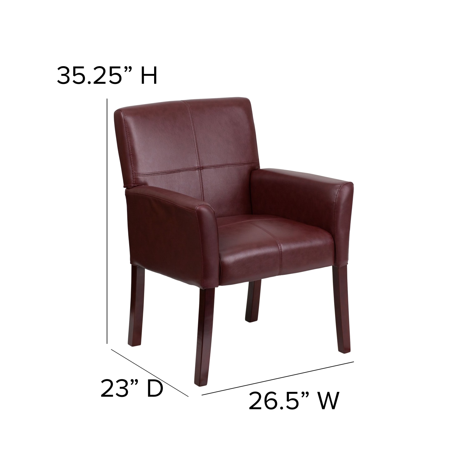 Flash Furniture Leathersoft SideReception Chairs Burgundy PopularChairscom