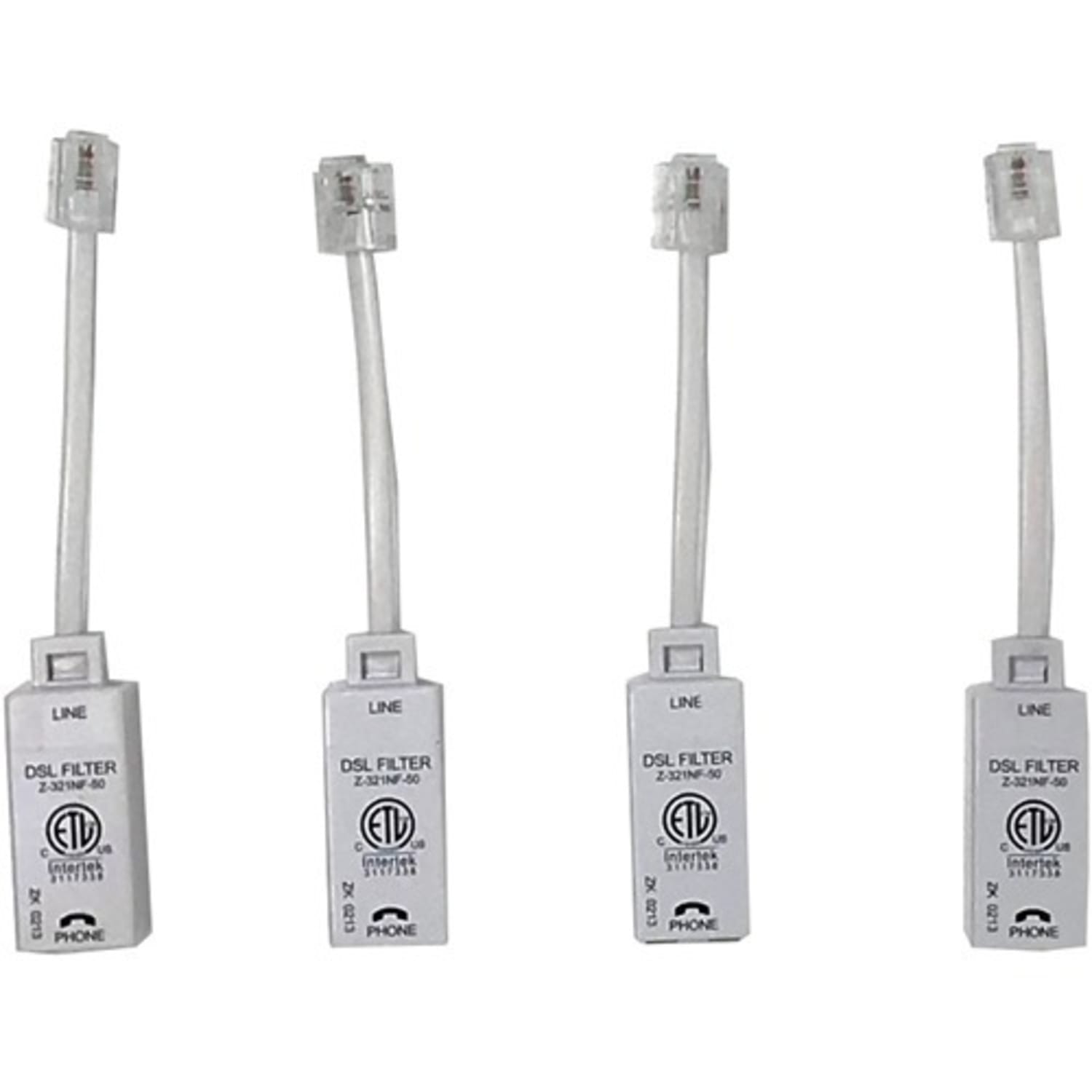 Actiontec DSL Filter 4-pack - White