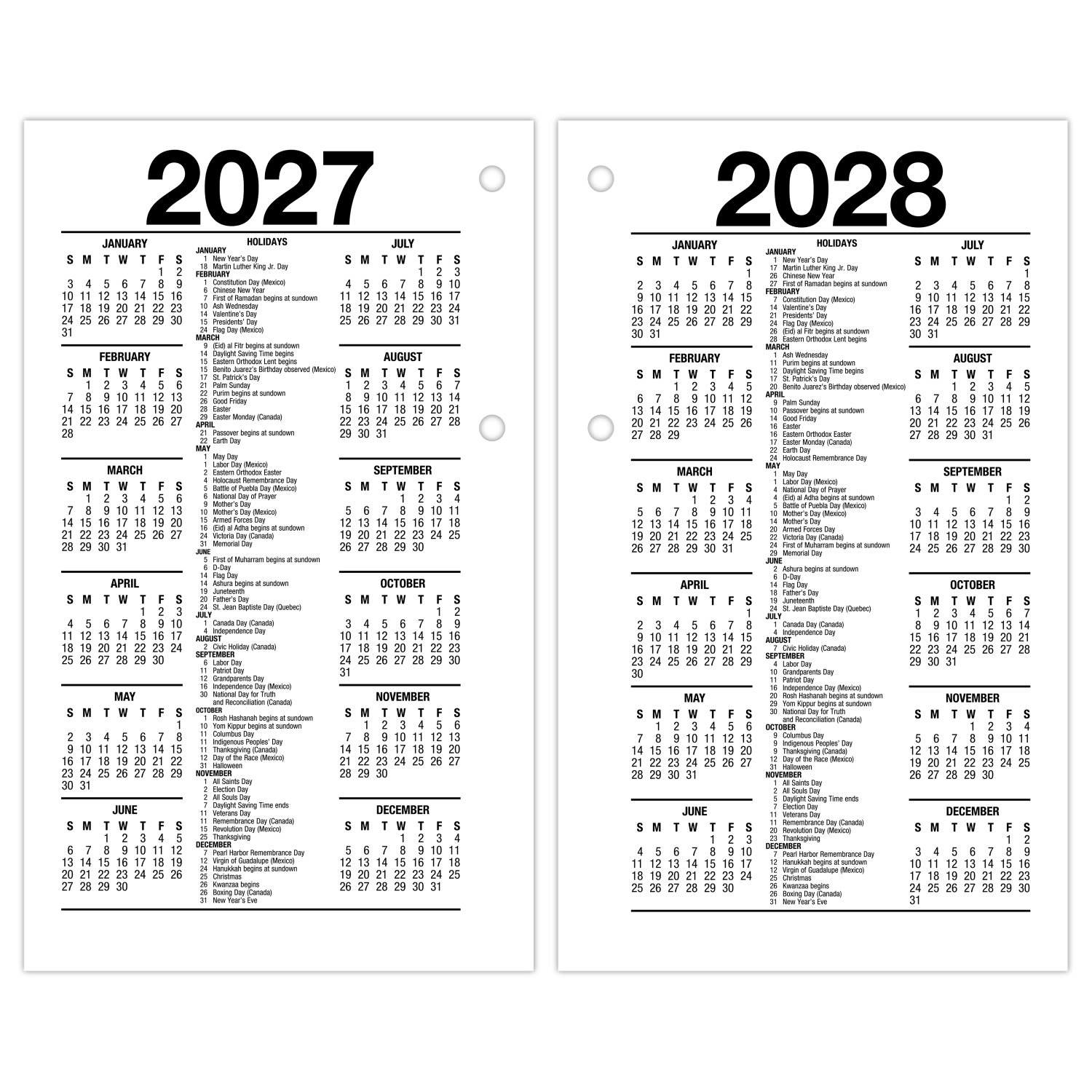 AT-A-GLANCE 2026 Daily Loose-Leaf Desk Calendar Refill, Standard, 3 1/2in x 6in - Image 4