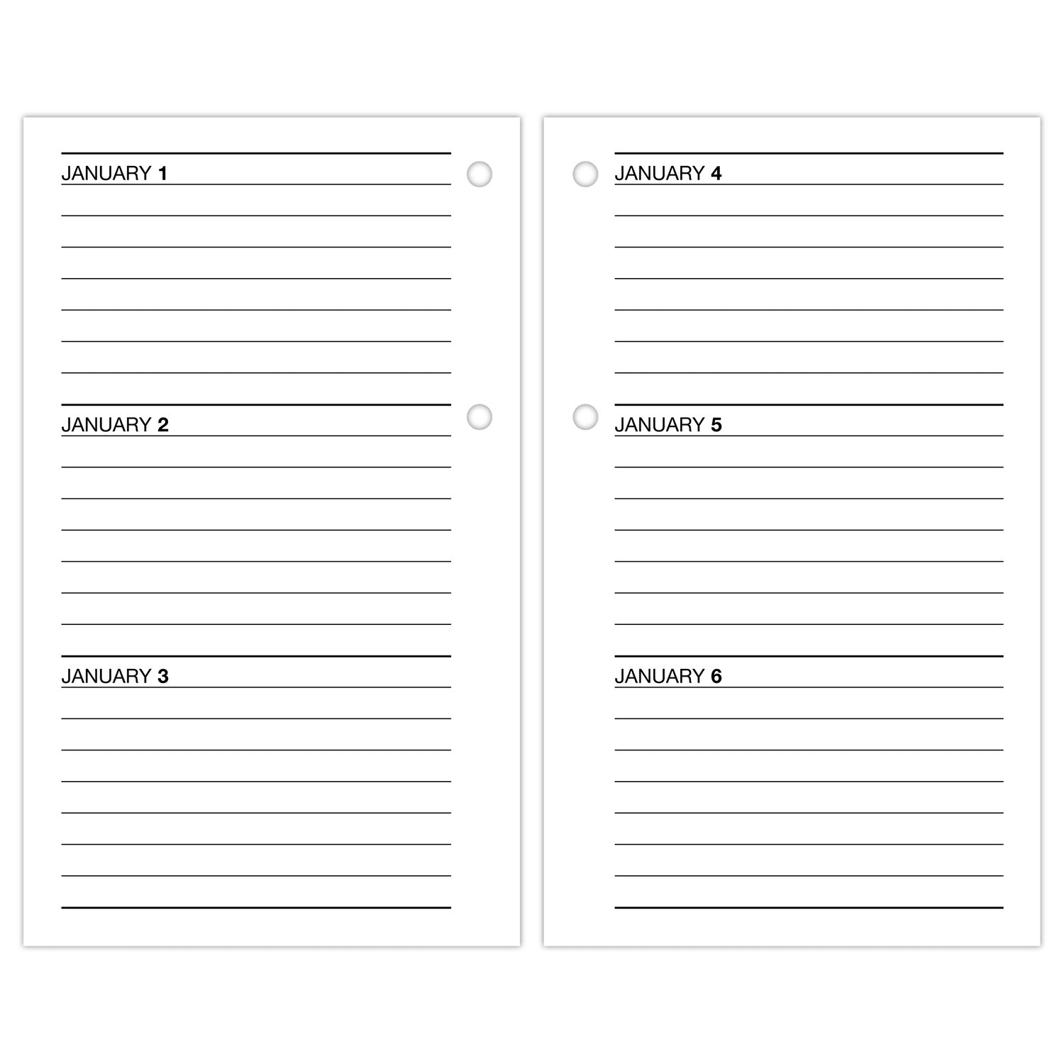 AT-A-GLANCE 2026 Daily Loose-Leaf Desk Calendar Refill, Standard, 3 1/2in x 6in - Image 5