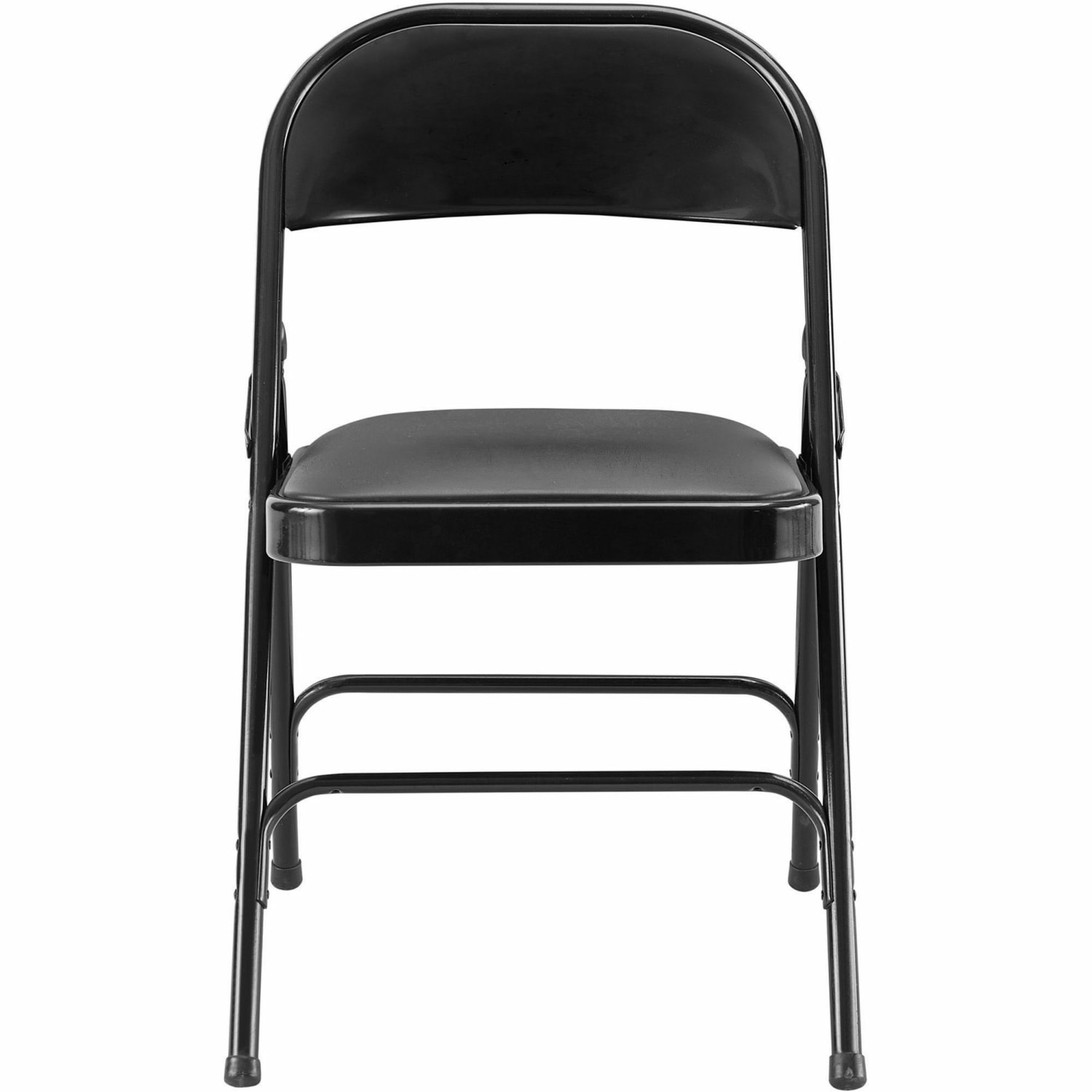 Lorell Vinyl Padded Folding Chairs Black Set Of 4 Chairs PopularChairscom
