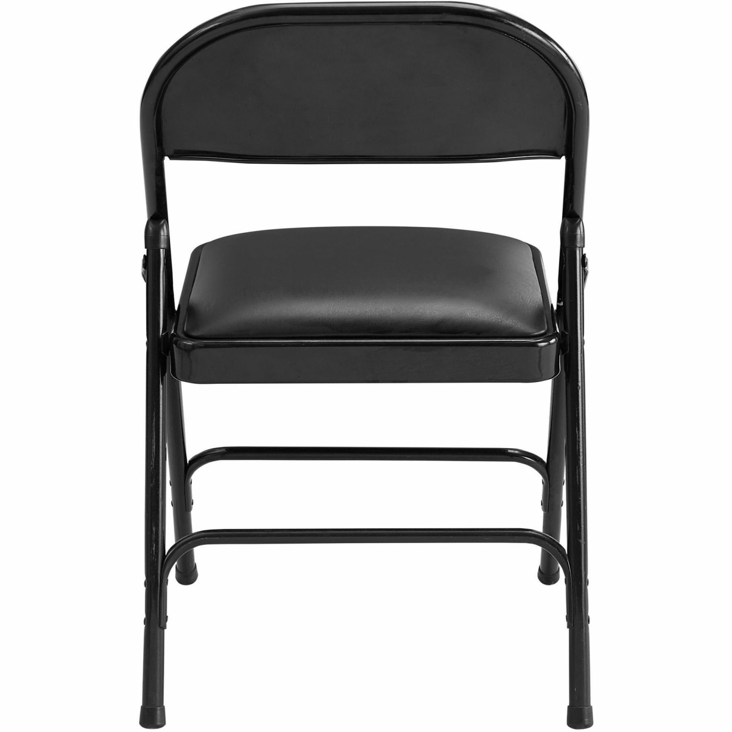 Lorell Vinyl Padded Folding Chairs Black Set Of 4 Chairs PopularChairscom