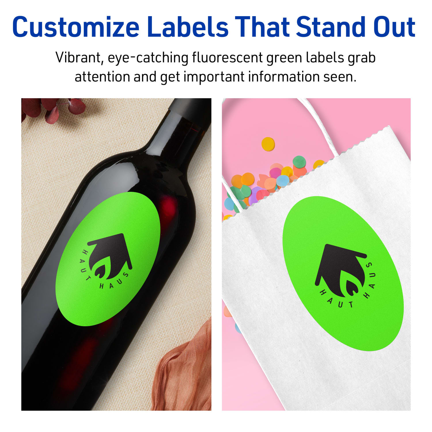 Avery Print-To-The-Edge Labels With Sure Feed Technology, 94057-NGP10, Oval, 4in x 6in, Matte Neon Green, Pack of 20 - Image 4