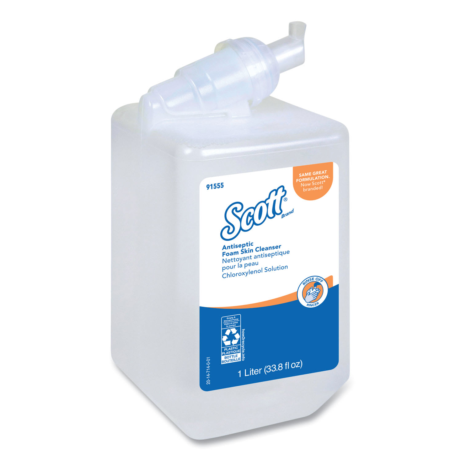 Scott Antiseptic Foam Skin Cleanser Refill, Unscented, 33.8 oz (1,000 mL), 6/Carton - Image 3