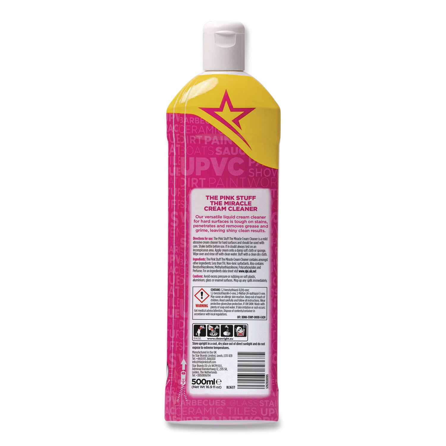 The Pink Stuff Miracle Cream Cleaner, Fruity Scent, 16.9 oz Bottle, 6/Carton - Image 4