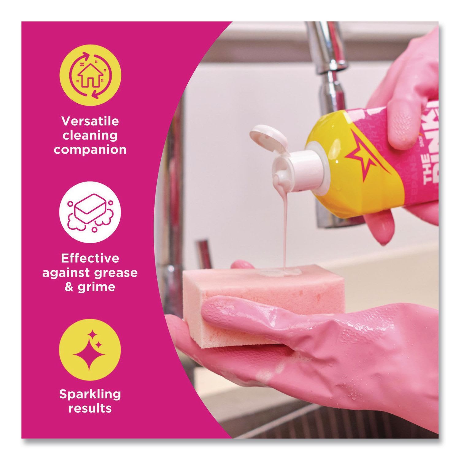 The Pink Stuff Miracle Cream Cleaner, Fruity Scent, 16.9 oz Bottle, 6/Carton - Image 6