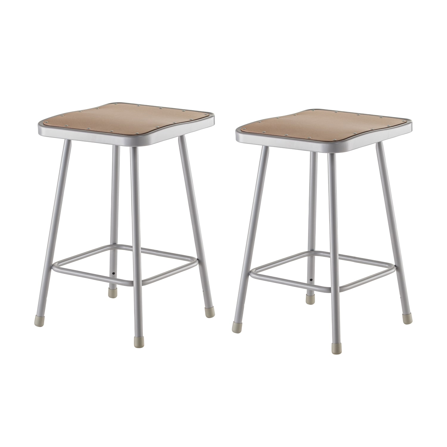 National Public Seating Hardboard Task Stools 24inH GrayBrown Pack Of 2 Stools PopularChairscom