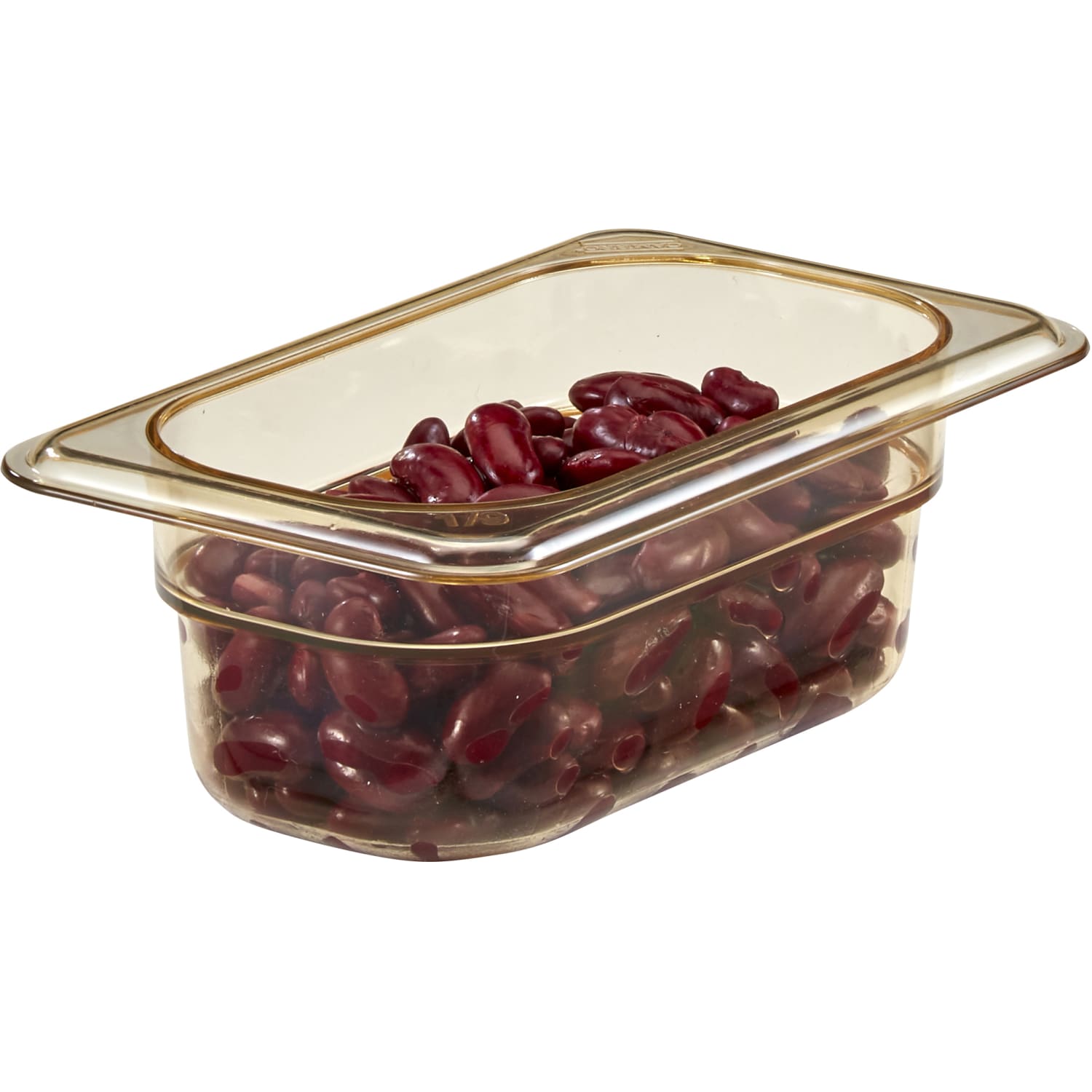 Cambro H-Pan High-Heat GN 1/9 Food Pans, 2inH x 4-1/4inW x 6-15/16inD, Amber, Pack Of 6 Pans - Image 3