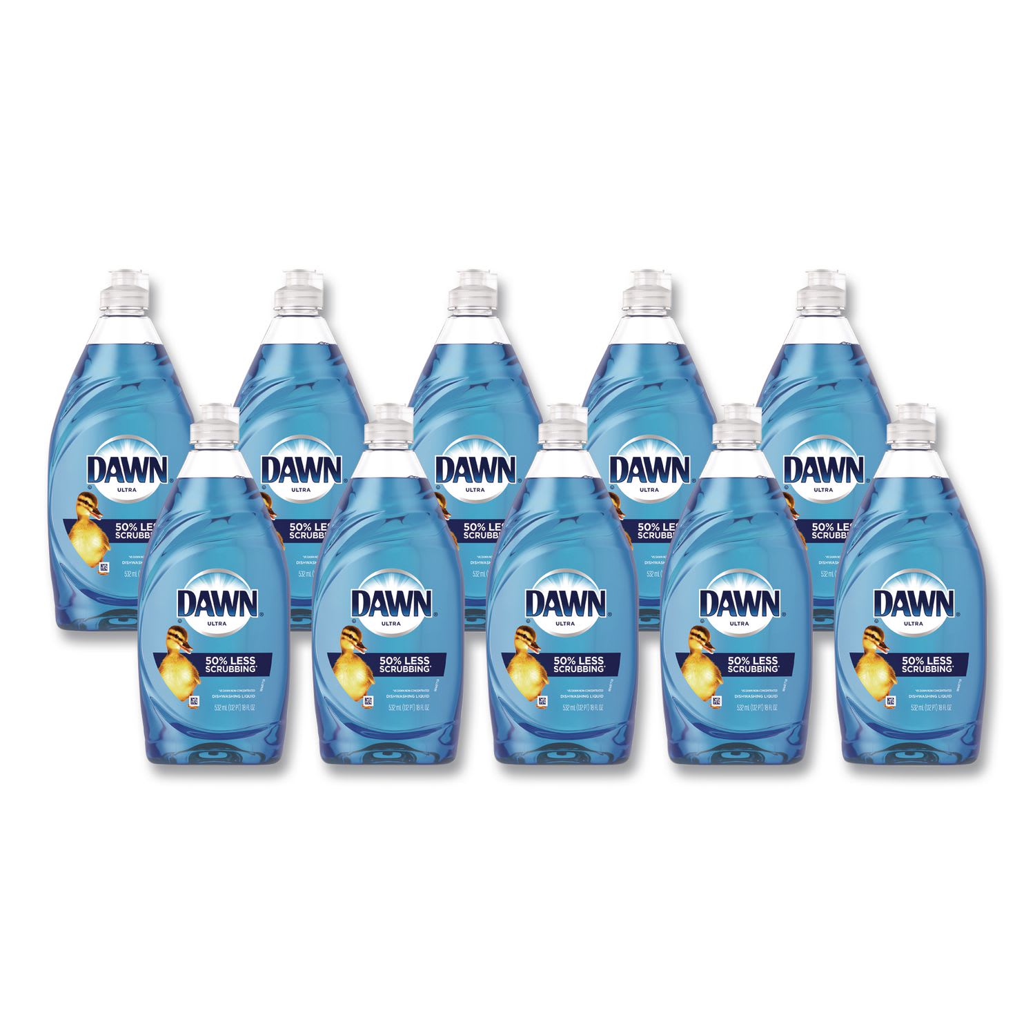 Dawn Ultra Liquid Dish Detergent, Original Scent, 18 oz Pour Bottle, 10/Carton