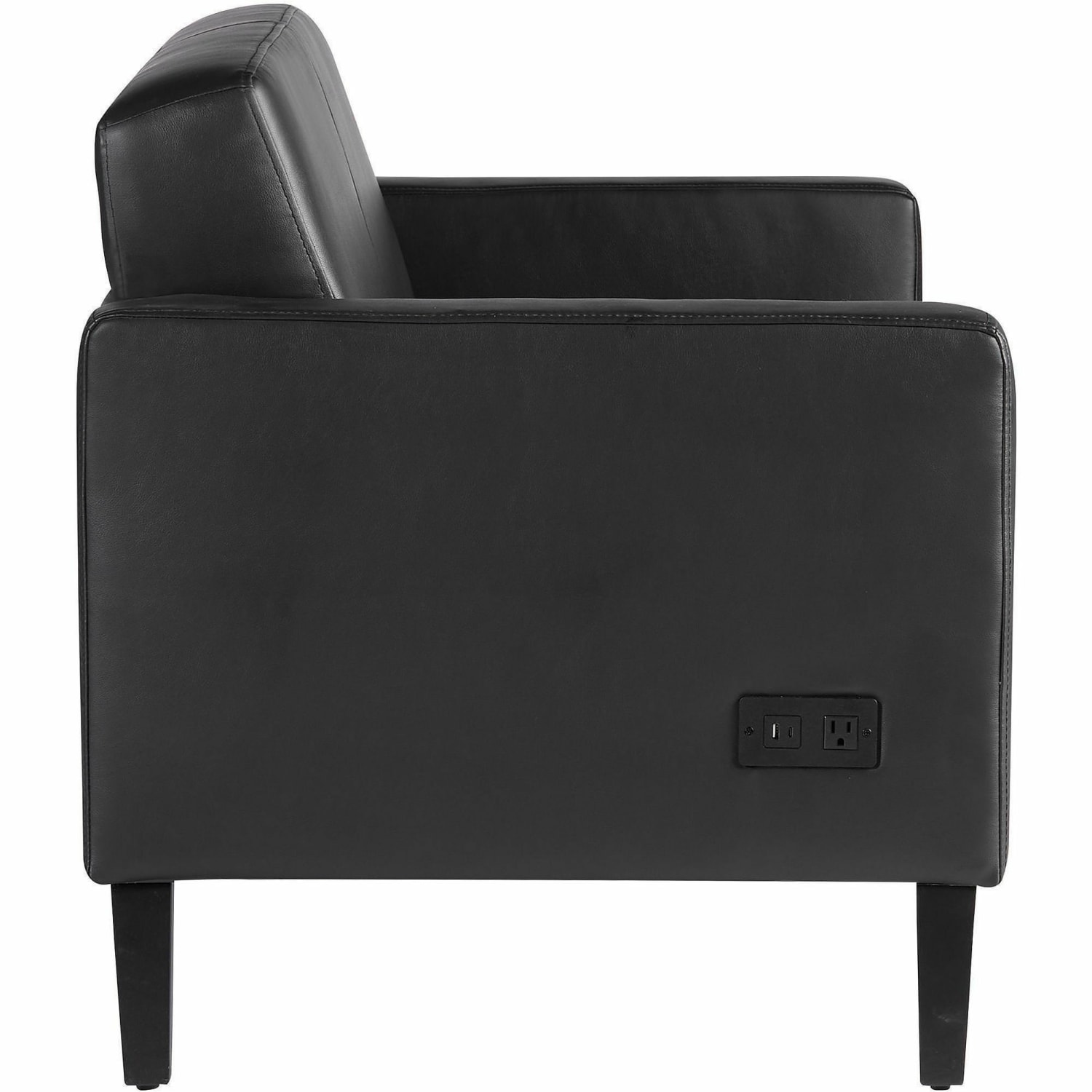 Lorell Clarke Series Loveseat with Antimicrobial Upholstery and Power - 53.2in x 29.8in x 31in Overall Dimension - 1 Each - Image 4