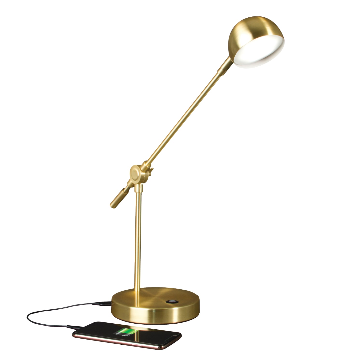 OttLite Direct LED Desk Lamp, 18inH, Brass - Image 3
