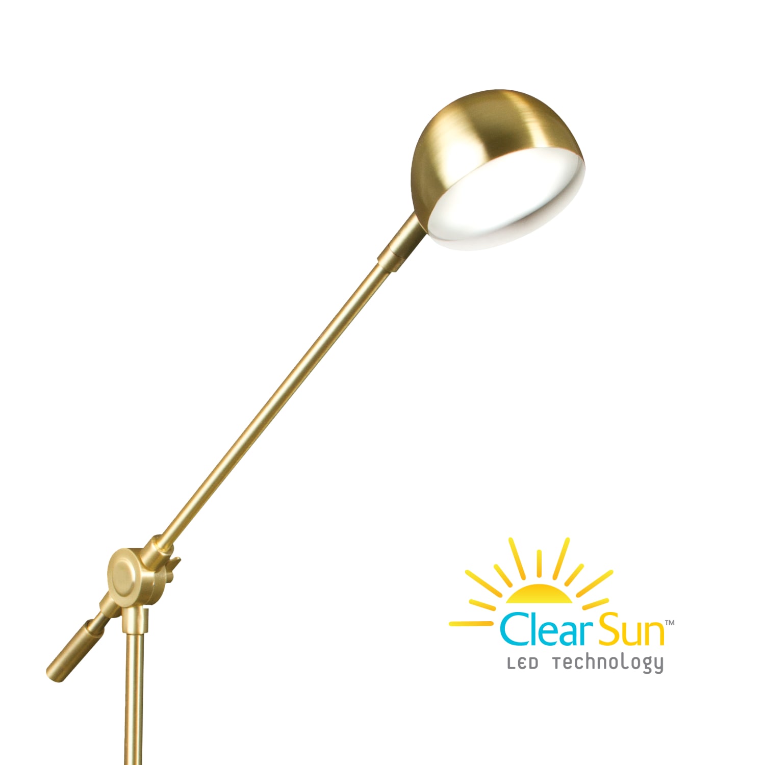 OttLite Direct LED Desk Lamp, 18inH, Brass - Image 4
