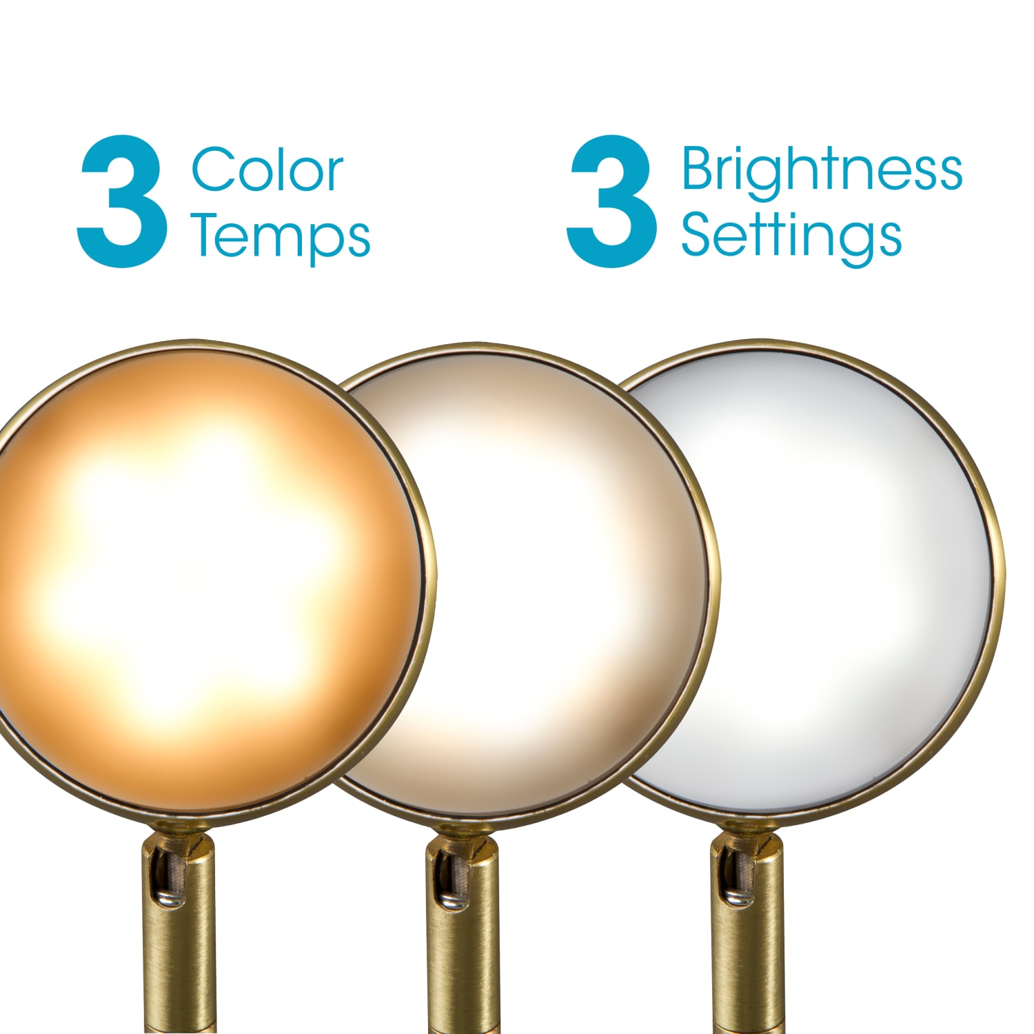 OttLite Direct LED Desk Lamp, 18inH, Brass - Image 6