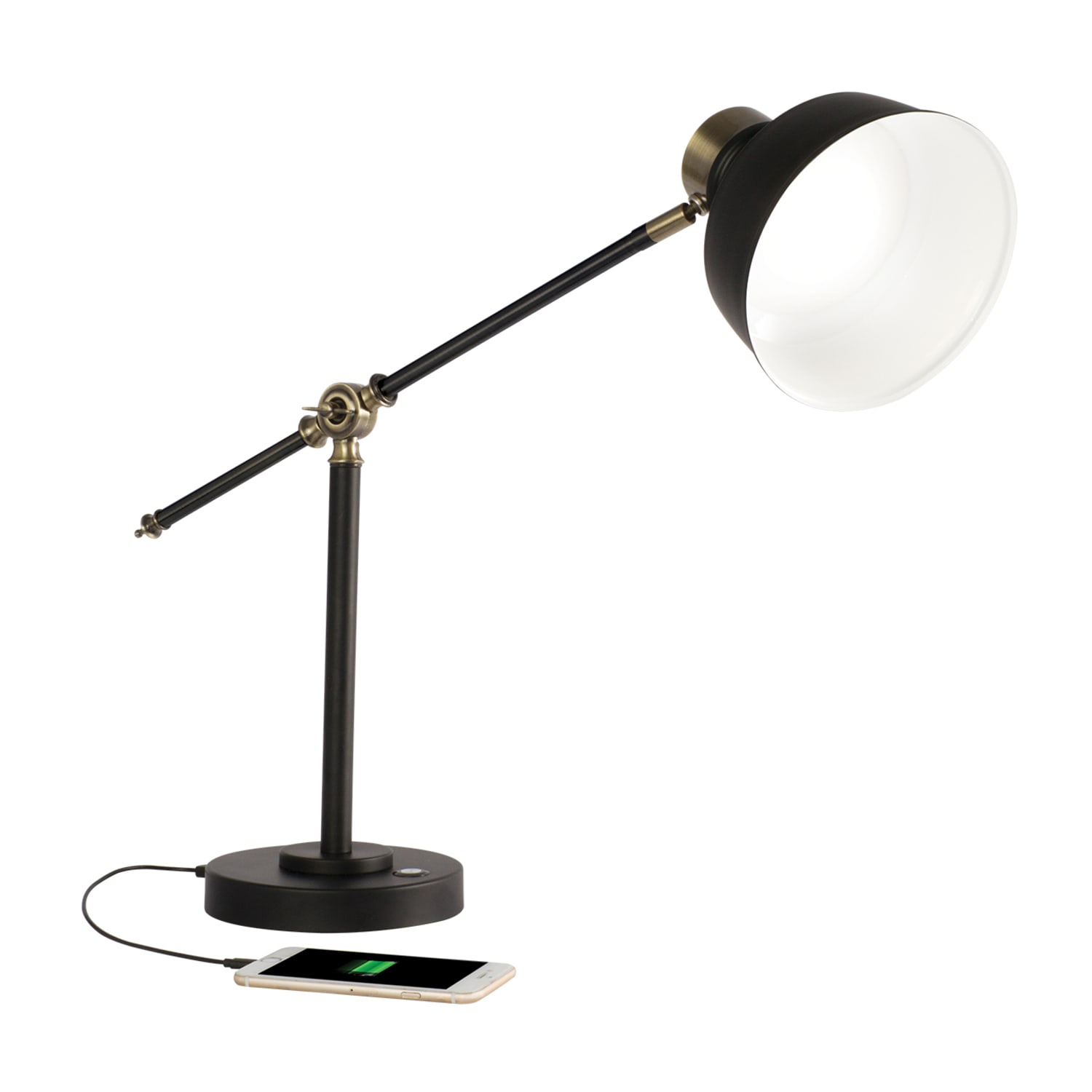 OttLite Balance LED Desk Lamp, 18inH, Black - Image 4