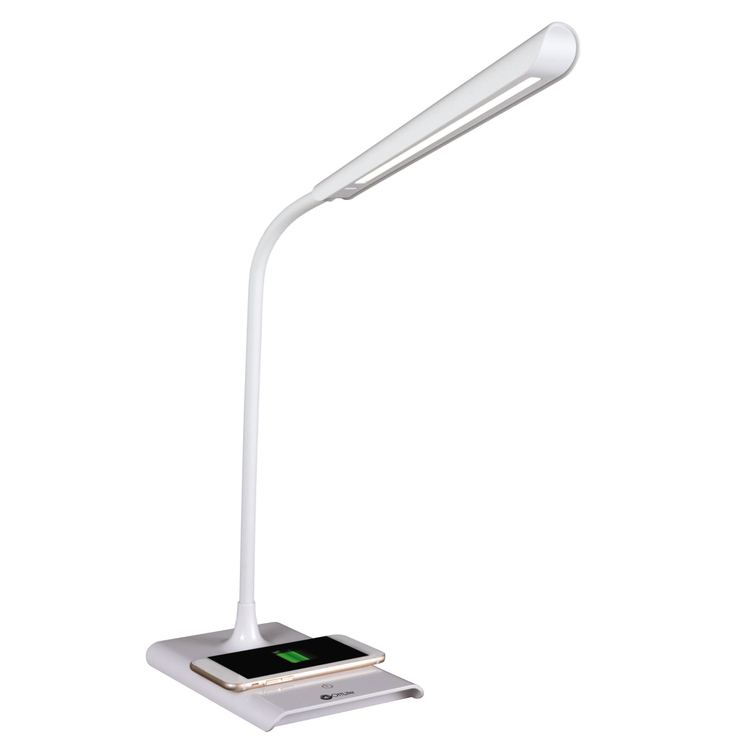 OttLite Power Up LED Desk Lamp With Wireless Charging, 20inH, White - Image 3