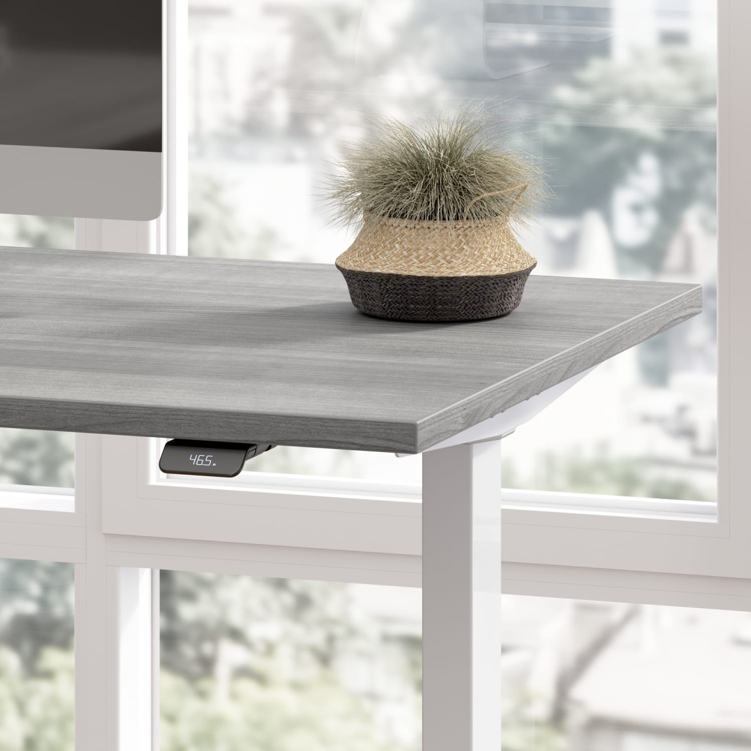 Bush Business Furniture Move 40 Series Electric 48inW Height-Adjustable Standing Desk, Platinum Gray/Cool Gray Metallic, Standard Delivery - Image 5