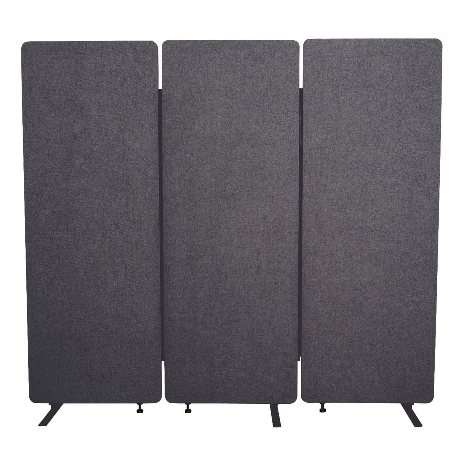 Luxor RECLAIM Acoustic Privacy Panel Room Dividers, 66inH x 24inW, Slate Gray, Pack Of 3 Room Dividers - Image 4