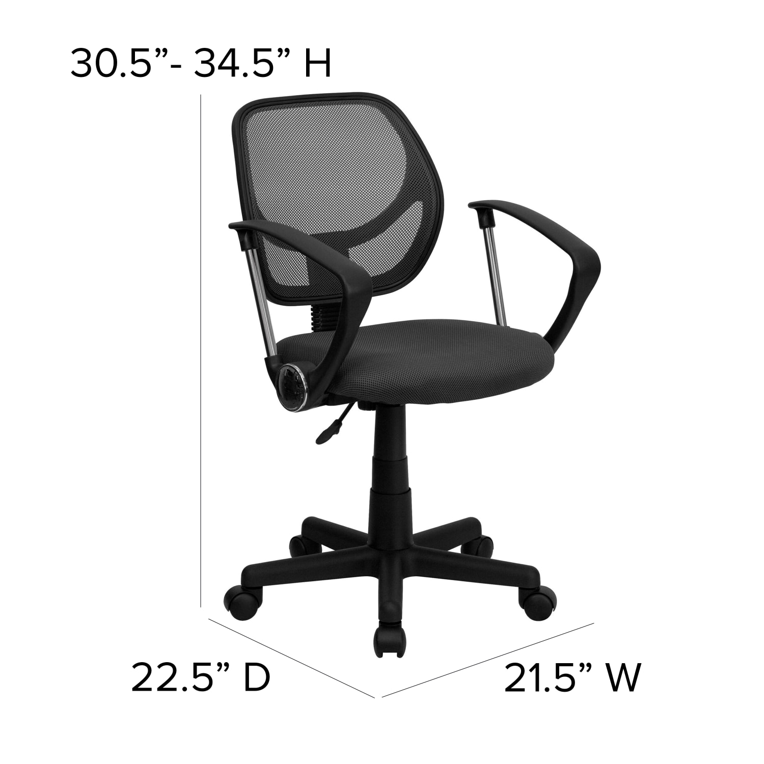 Flash Furniture Mesh Low Back Swivel Task Chair GrayBlack PopularChairscom