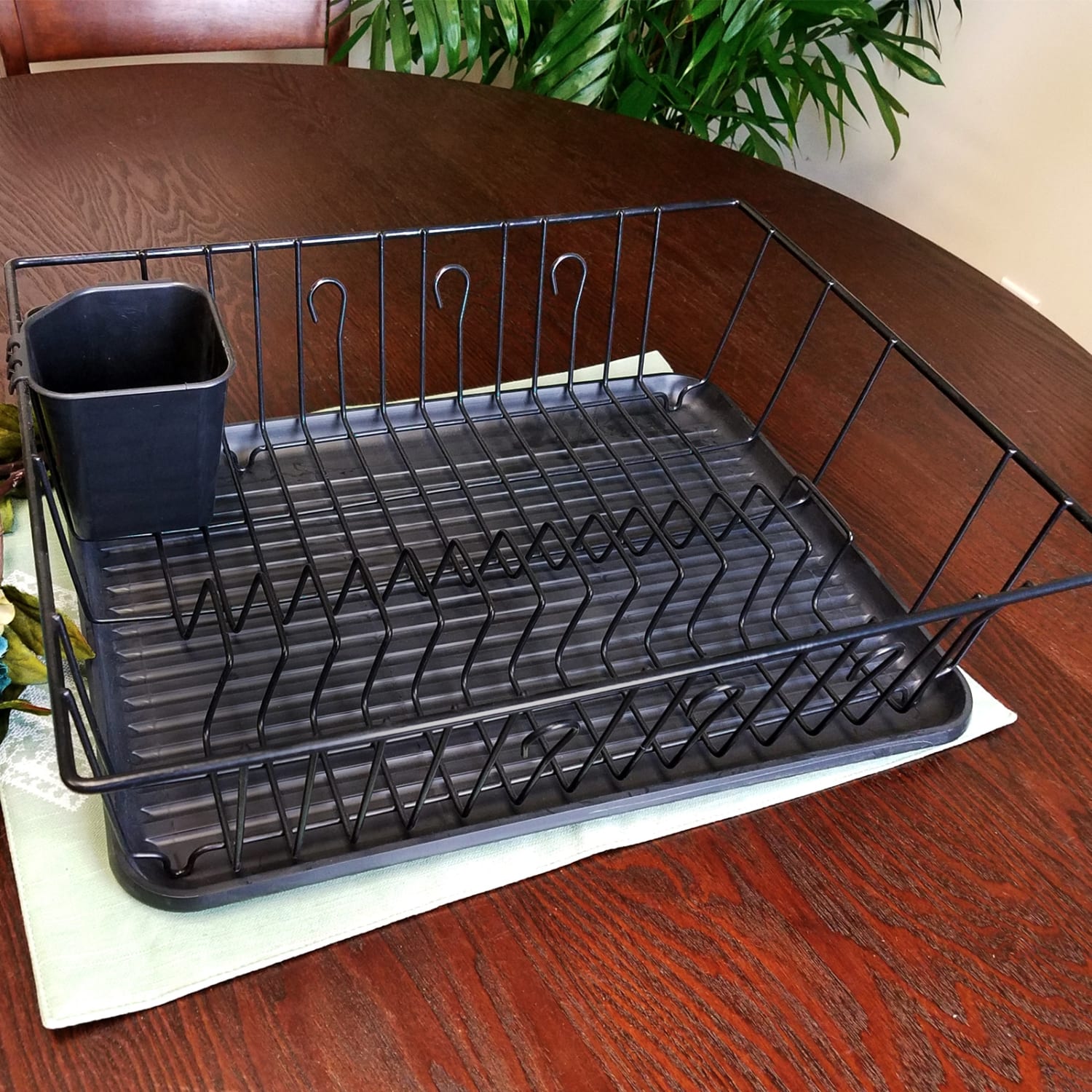 Better Chef  3-Piece Dish Rack With Drainer, Black - Image 3