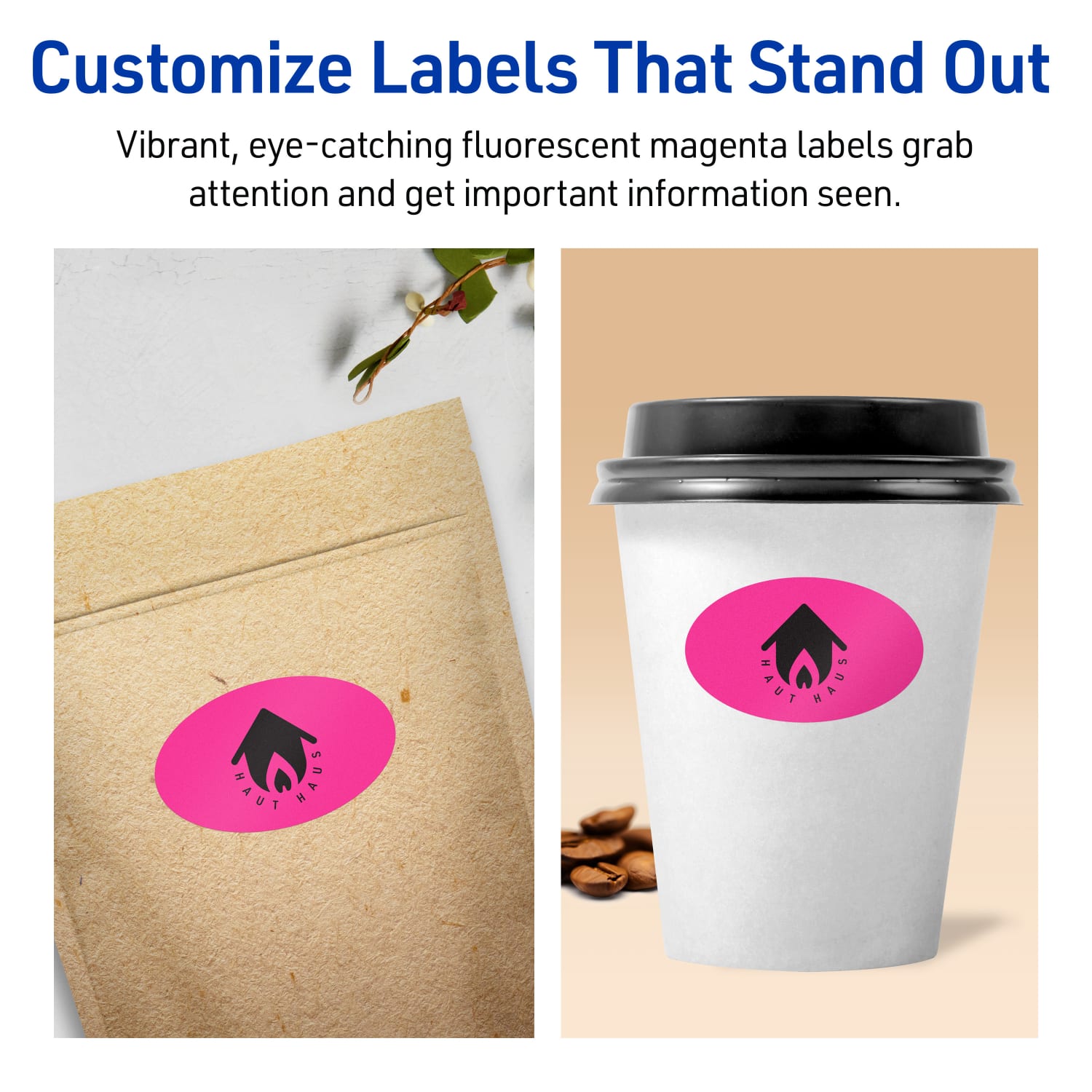 Avery Print-To-The-Edge Labels With Sure Feed Technology And Easy Peel, 94054-NMP40, Oval, 1-1/8in x 2-1/4in, Matte Neon Magenta, Pack of 840 - Image 4